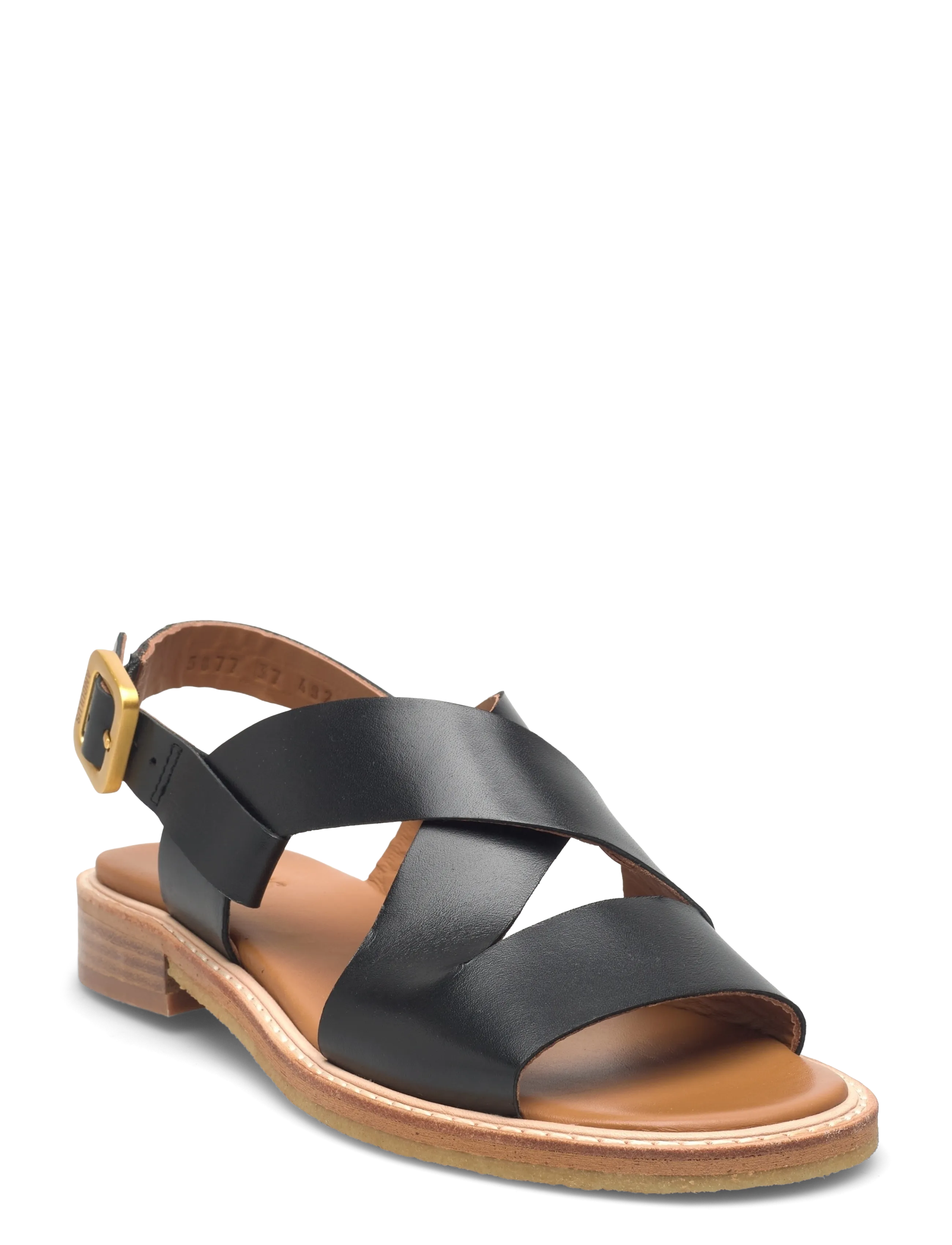 ANGULUS Sandals - Flat - Open Toe - Op, 40, Black, Sandaler > Flade Sandals, Dame