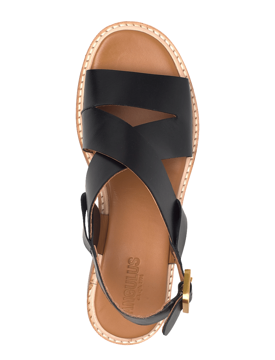 ANGULUS - Sandals - flat - open toe - op - flat sandals - 1785 black - 3