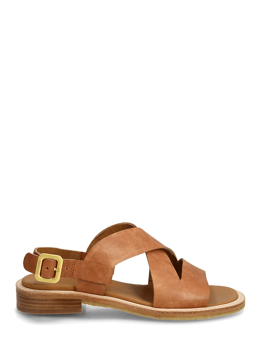 ANGULUS - Sandals - flat - open toe - op - flade sandaler - 3637 tan - 2