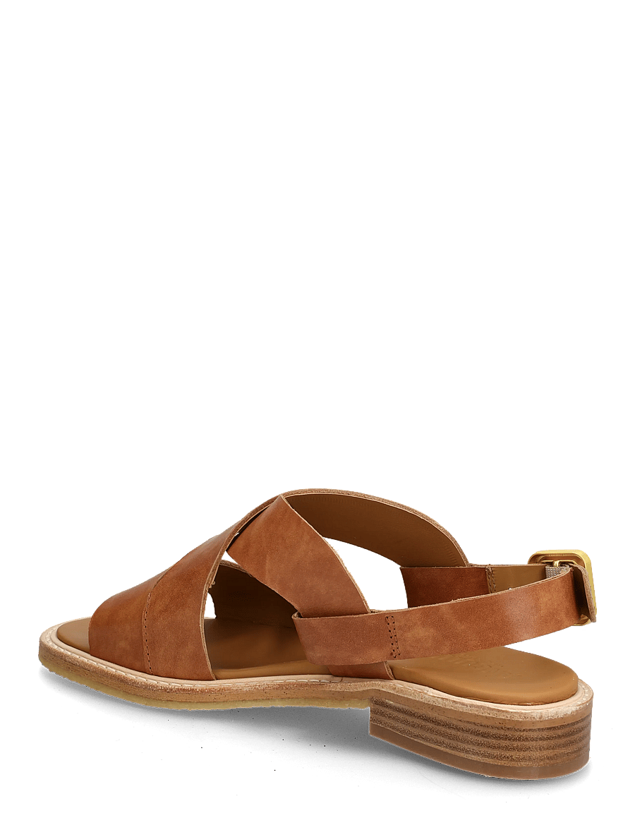ANGULUS - Sandals - flat - open toe - op - kontsata sandaalid - 3637 tan - 3