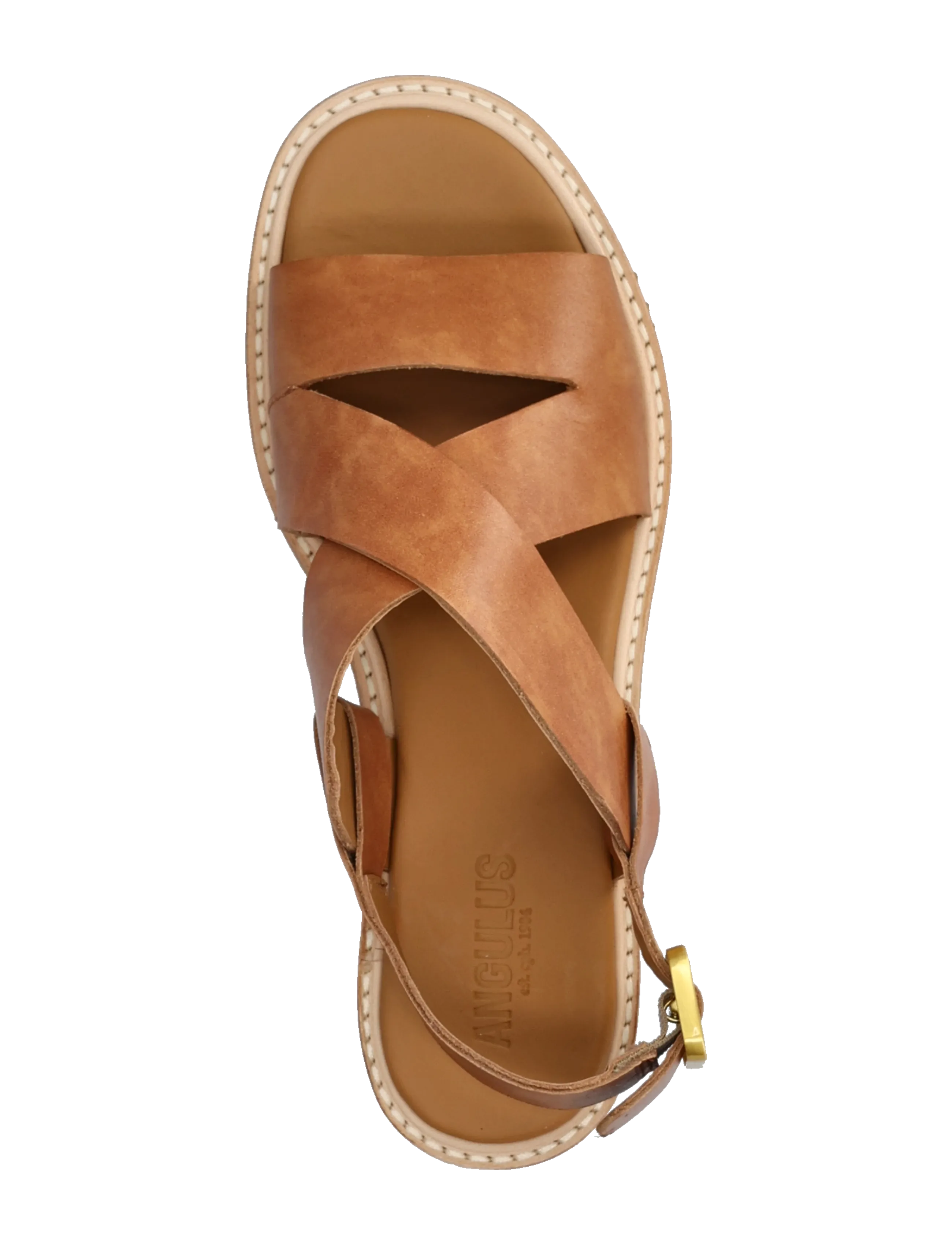 ANGULUS - Sandals - flat  - open toe - op - kontsata sandaalid - 3637 tan - 4
