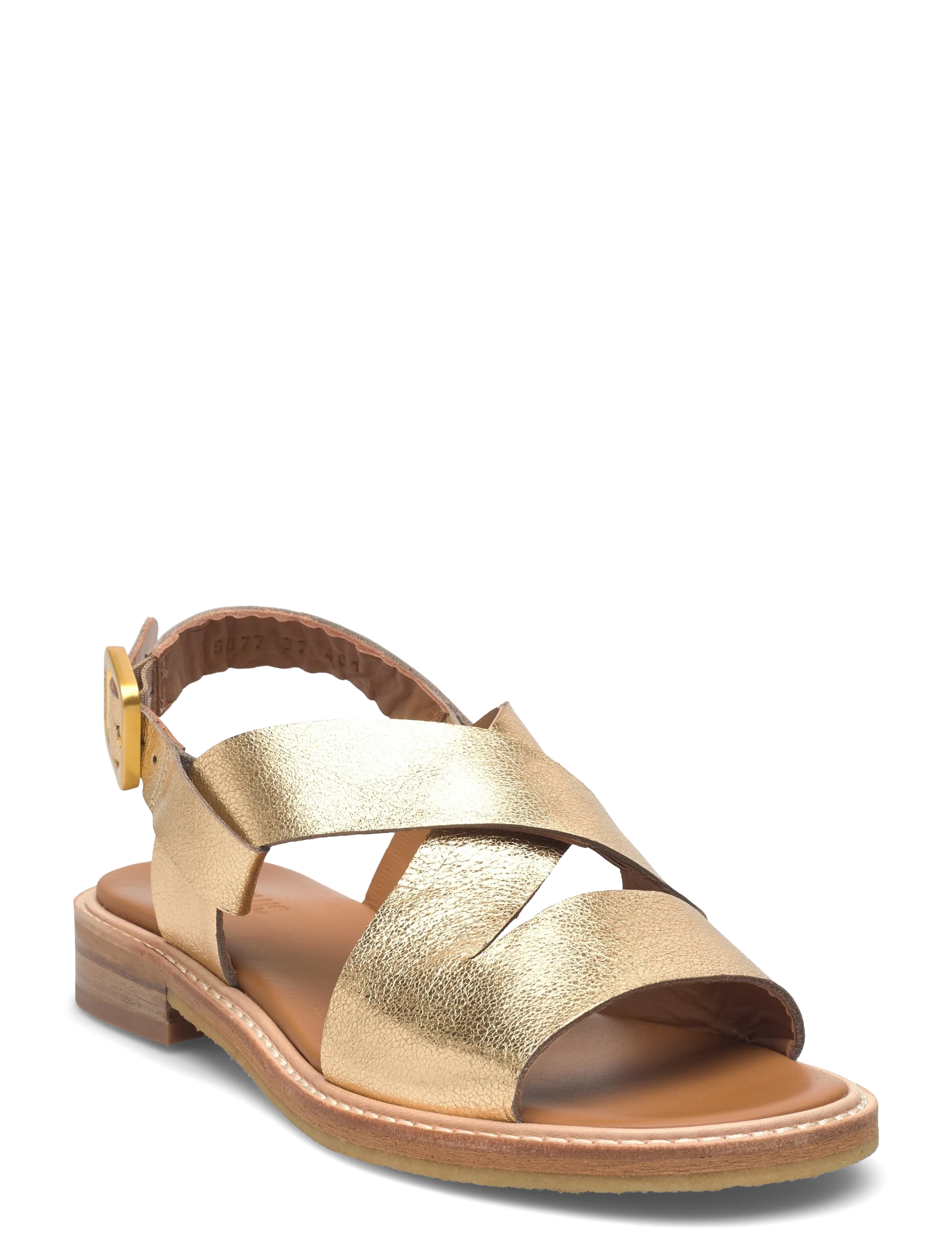 ANGULUS Sandals Flat Open Toe Op, 38.5, Sandals, Gold - Frauen