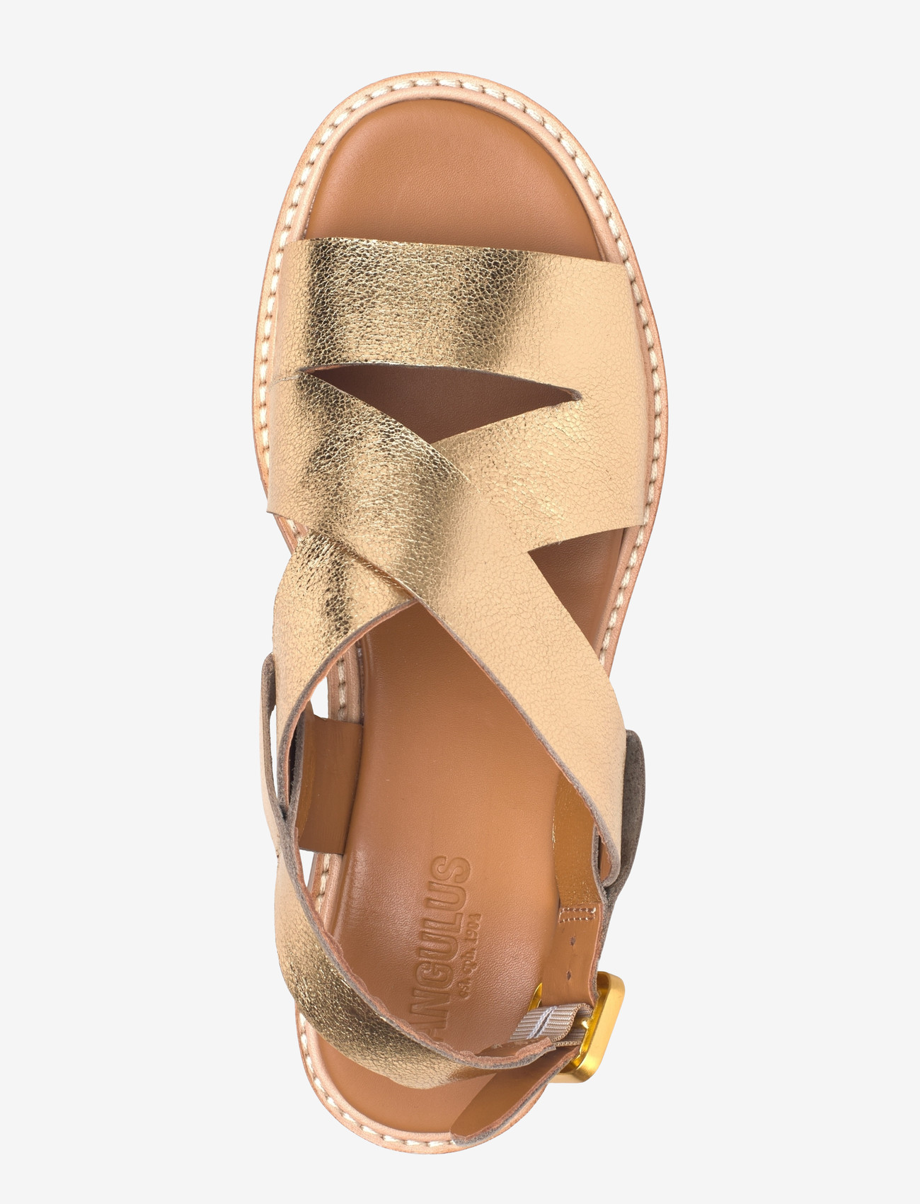 ANGULUS - Sandals - flat  - open toe - op - flade sandaler - 3643 gold - 3