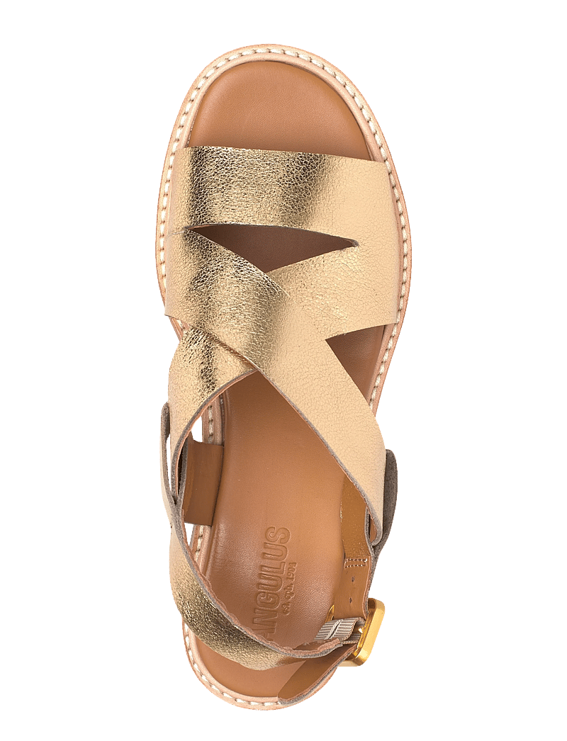 ANGULUS - Sandals - flat - open toe - op - flade sandaler - 3643 gold - 3