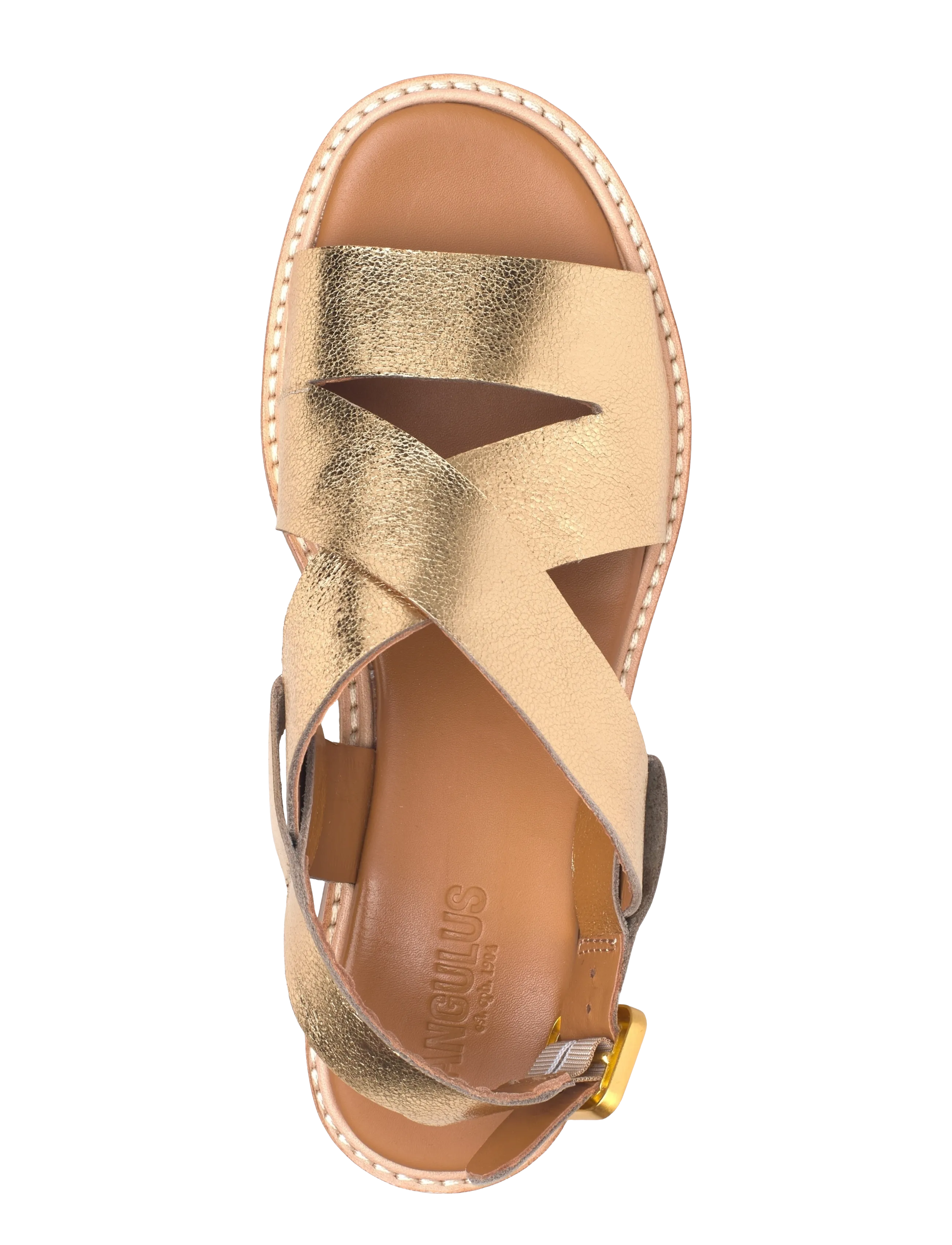 ANGULUS - Sandals - flat  - open toe - op - kontsata sandaalid - 3643 gold - 3