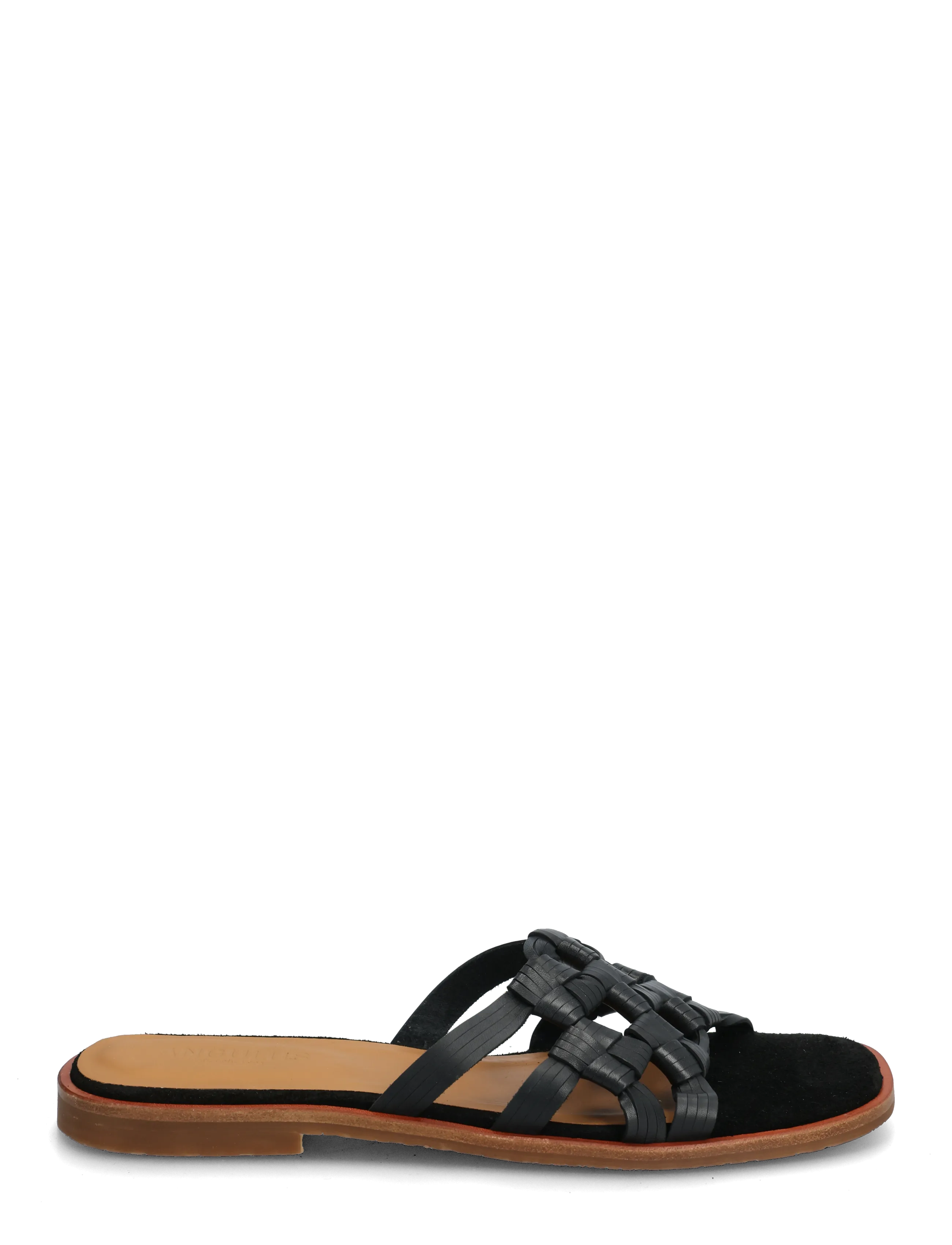 ANGULUS - Sandals - flat - sandales plates - 4681/1163 black braid/black - 1