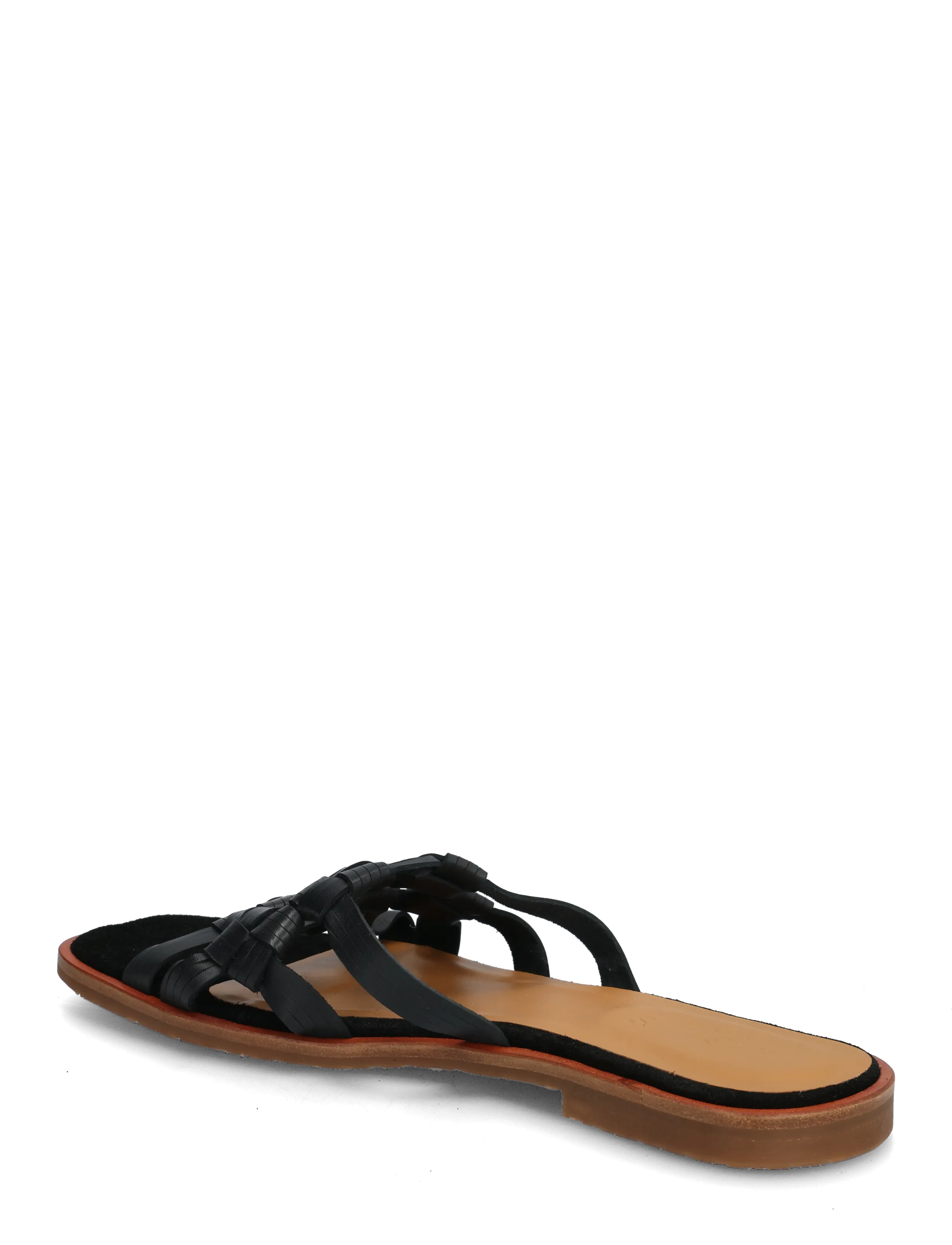 ANGULUS - Sandals - flat - sandales plates - 4681/1163 black braid/black - 2
