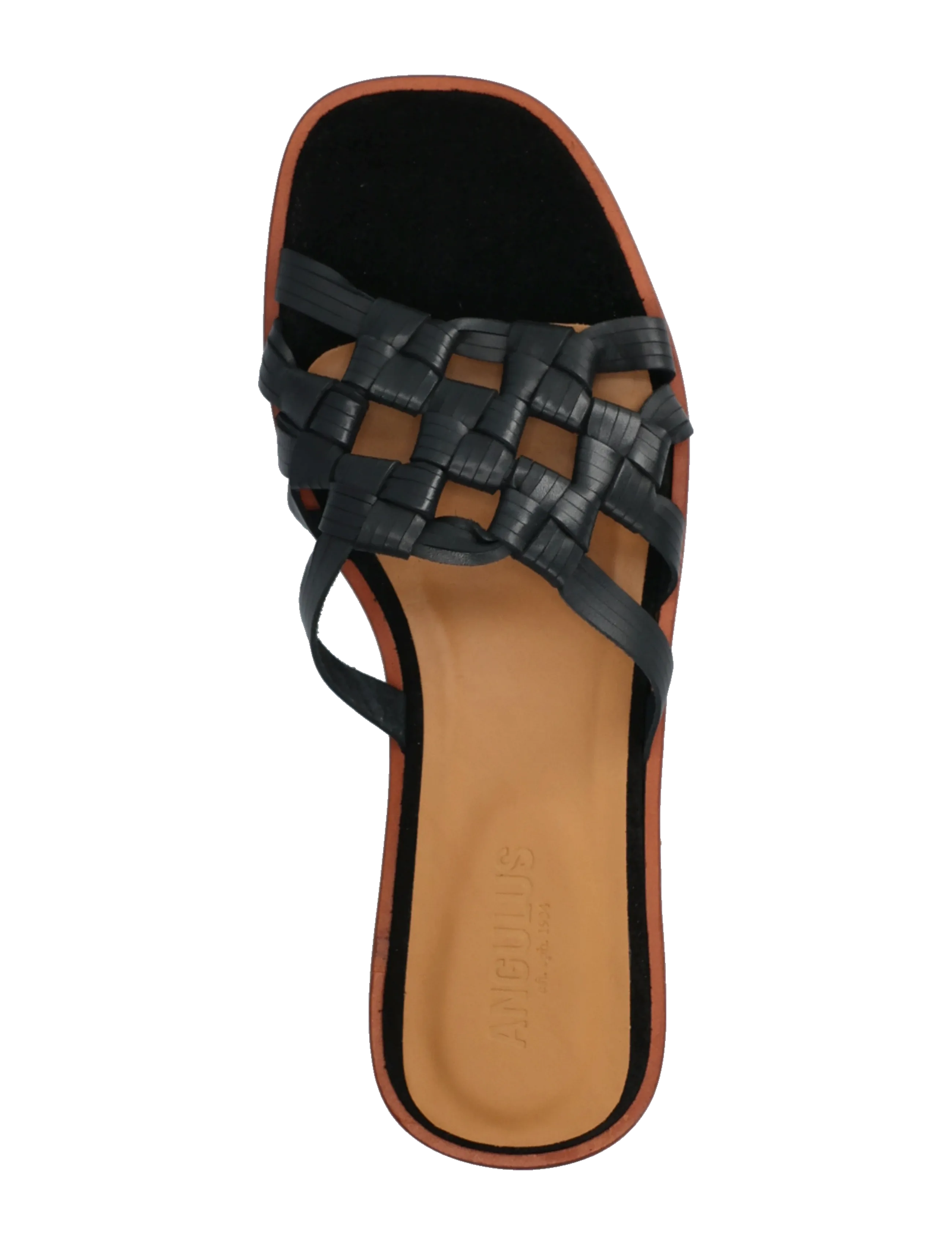 ANGULUS - Sandals - flat - sandales plates - 4681/1163 black braid/black - 3
