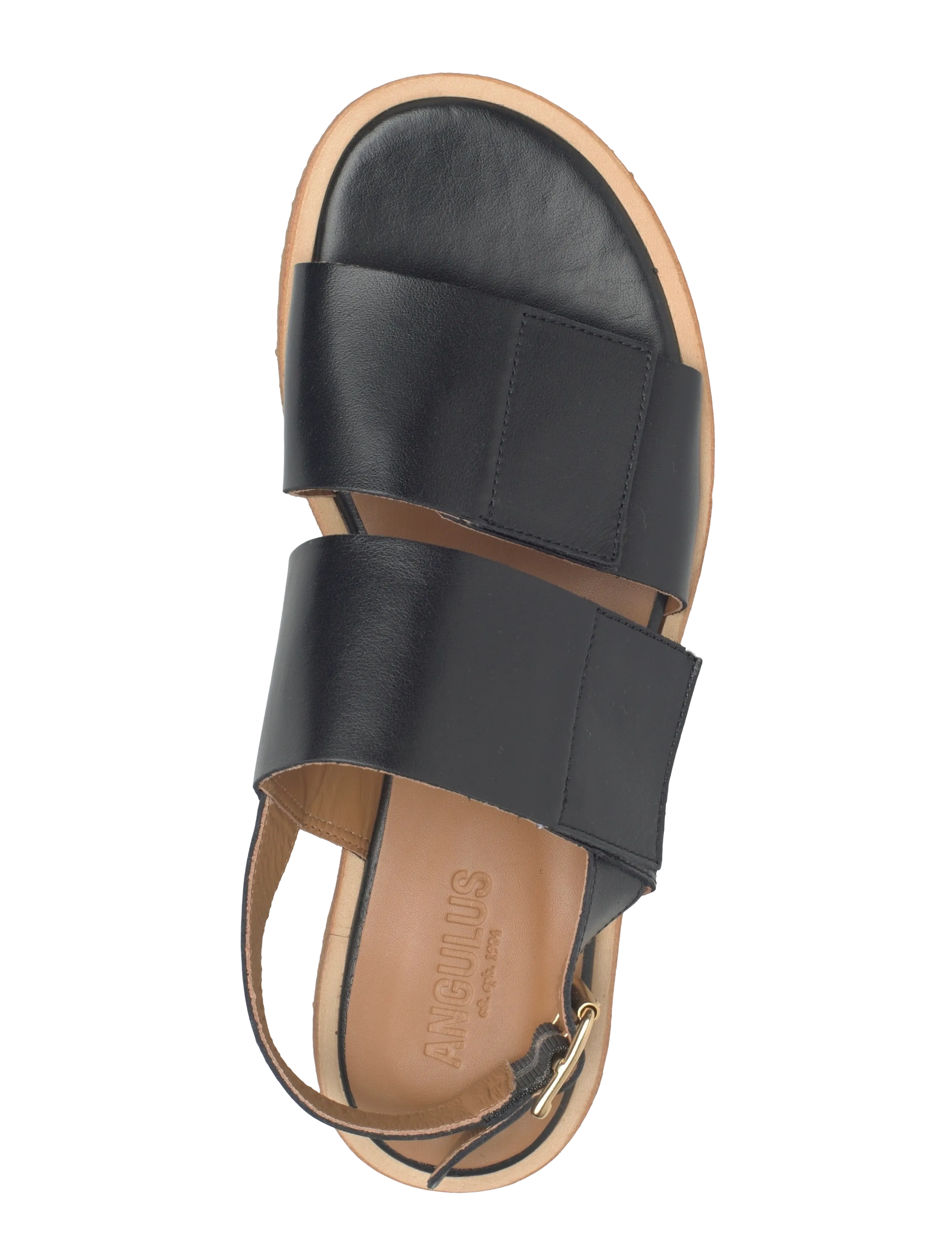 ANGULUS - Sandals - flat - open toe - op - sandales plates - 1604 black - 3
