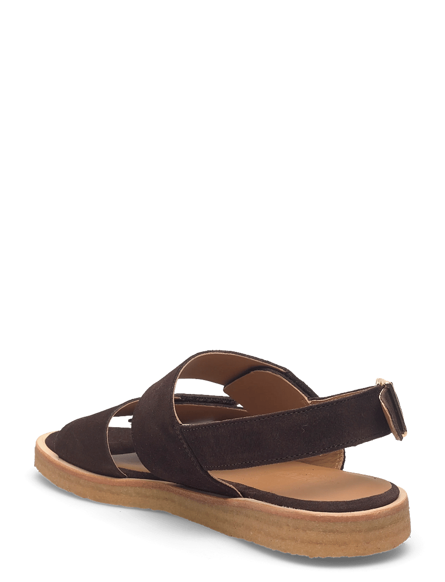 ANGULUS - Sandals - flat - open toe - op - kontsata sandaalid - 2193 dark brown - 2