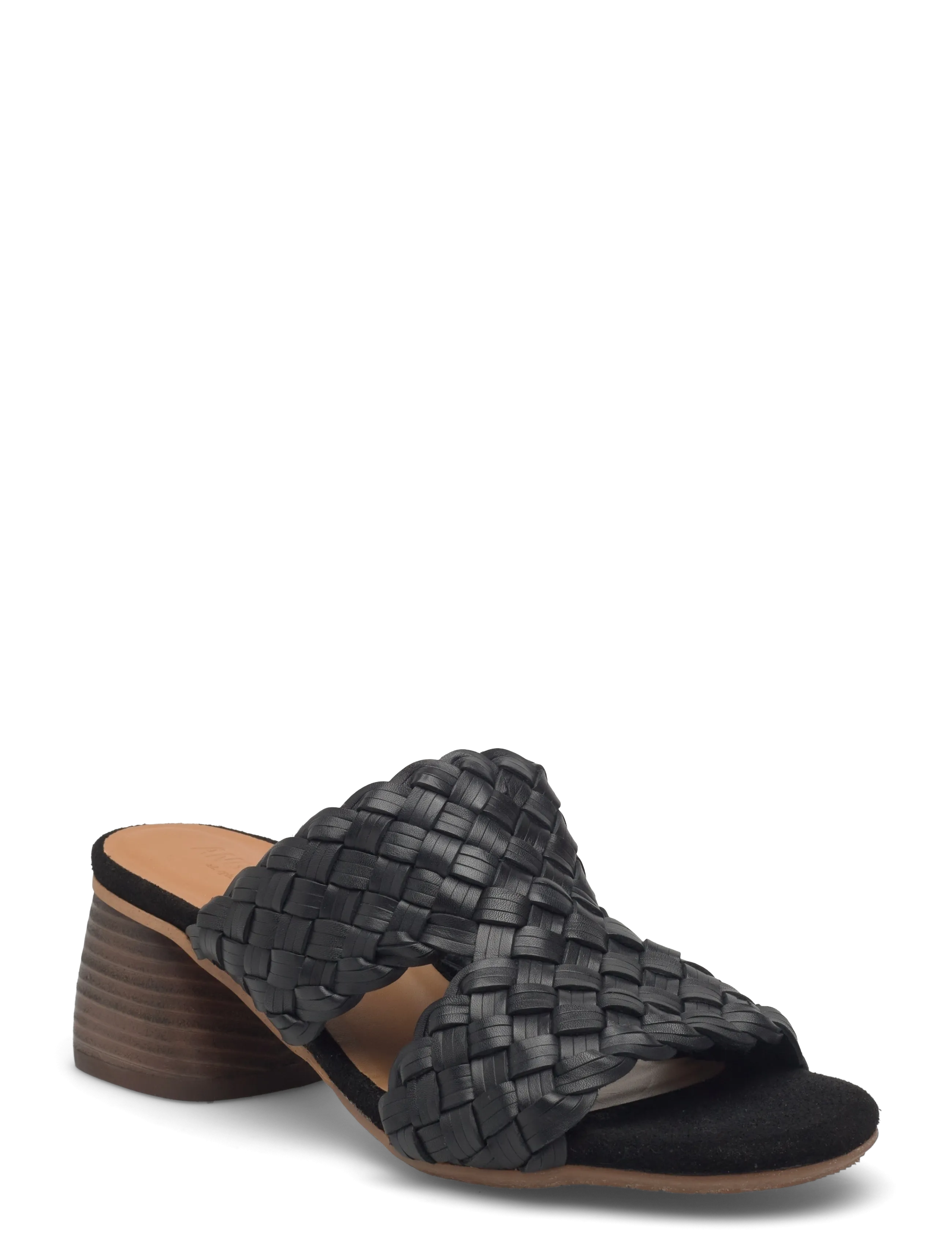 ANGULUS Sandals - Block heels - Nyheder - 4688/1163 BLACK BRAID/BLACK / black