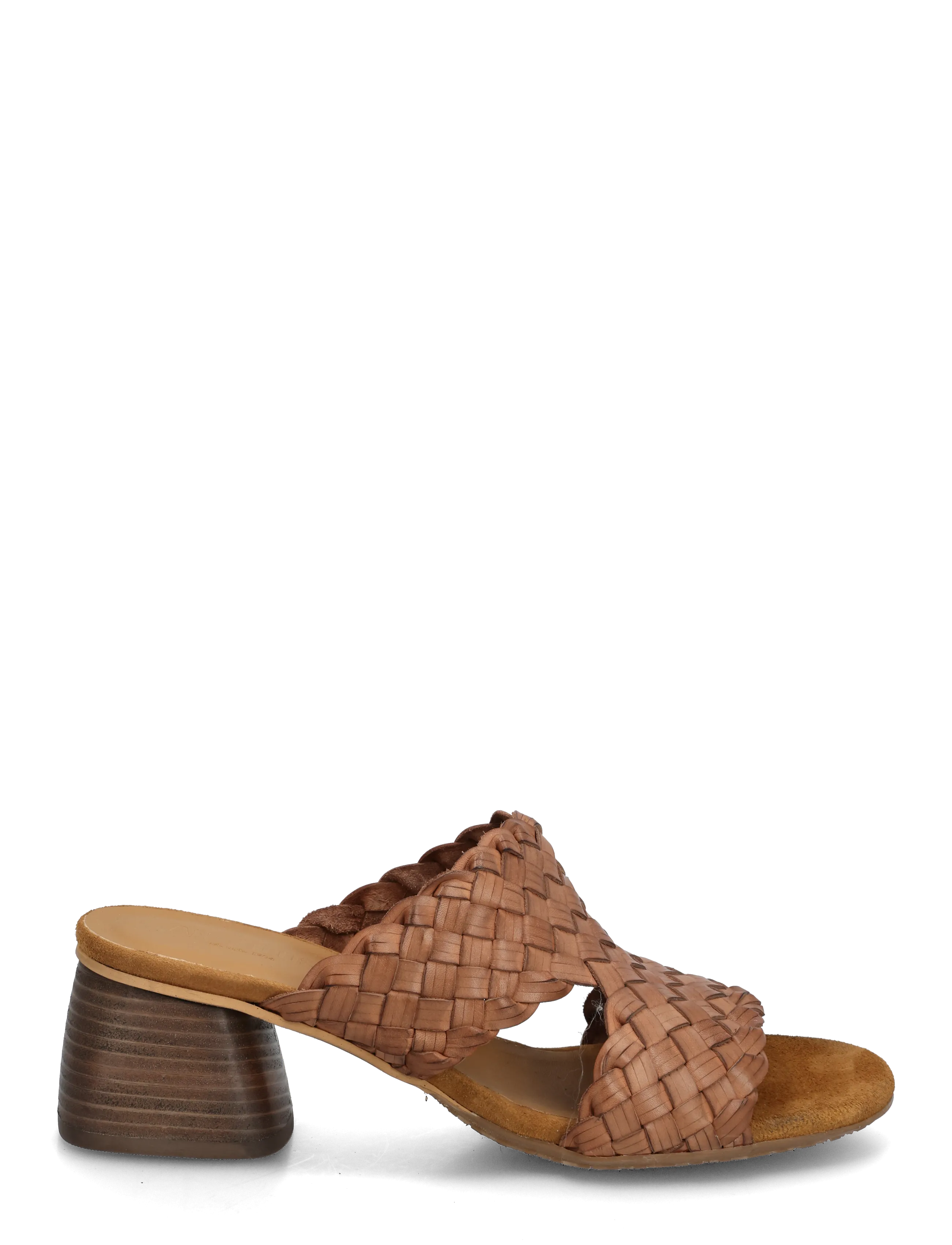 ANGULUS - Sandals - Block heels - heeled mules - 4685/f46 tan braid - 1