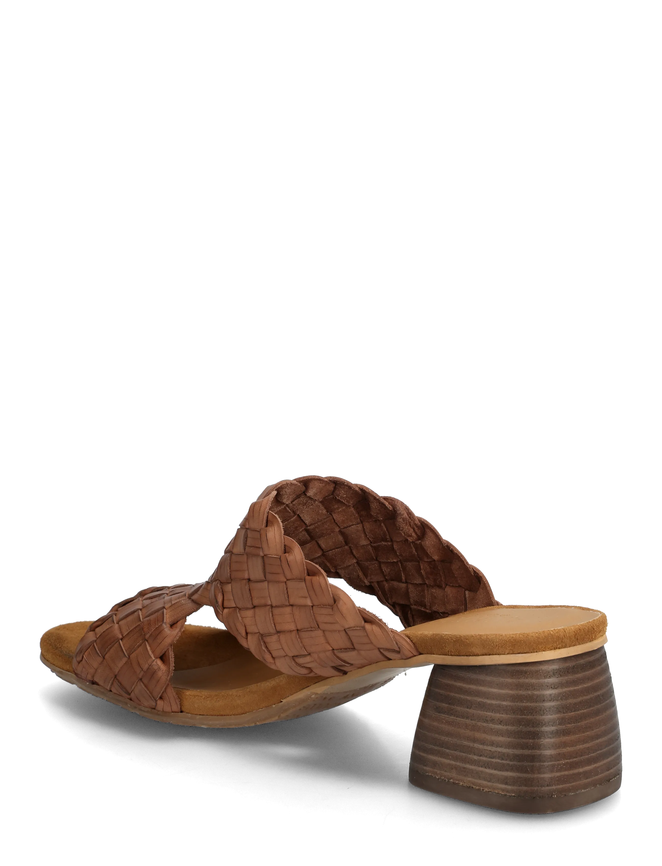 ANGULUS - Sandals - Block heels - heeled mules - 4685/f46 tan braid - 2
