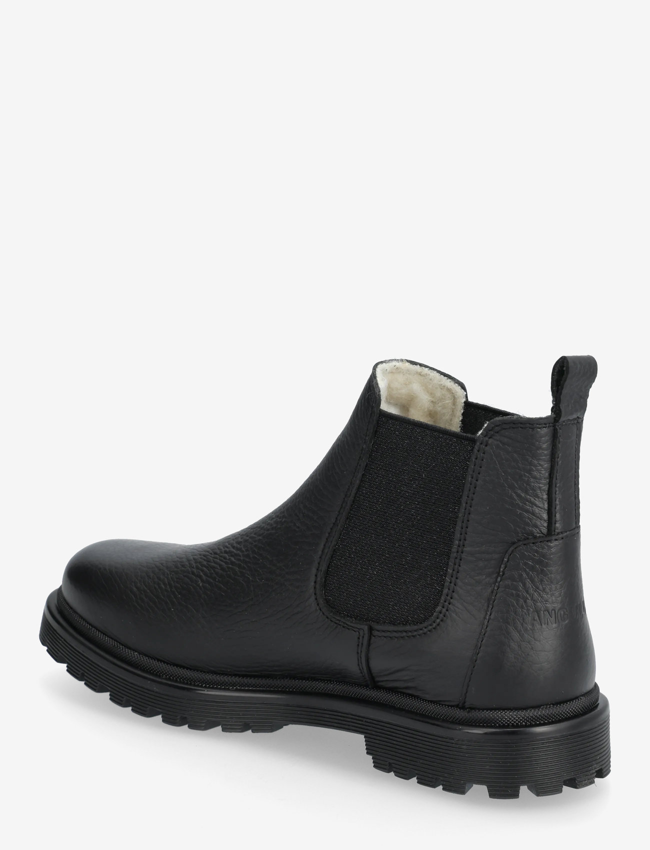 ANGULUS - Booties - flat - with elastic - efterårssko - 1933/071 black/black glitter e - 2