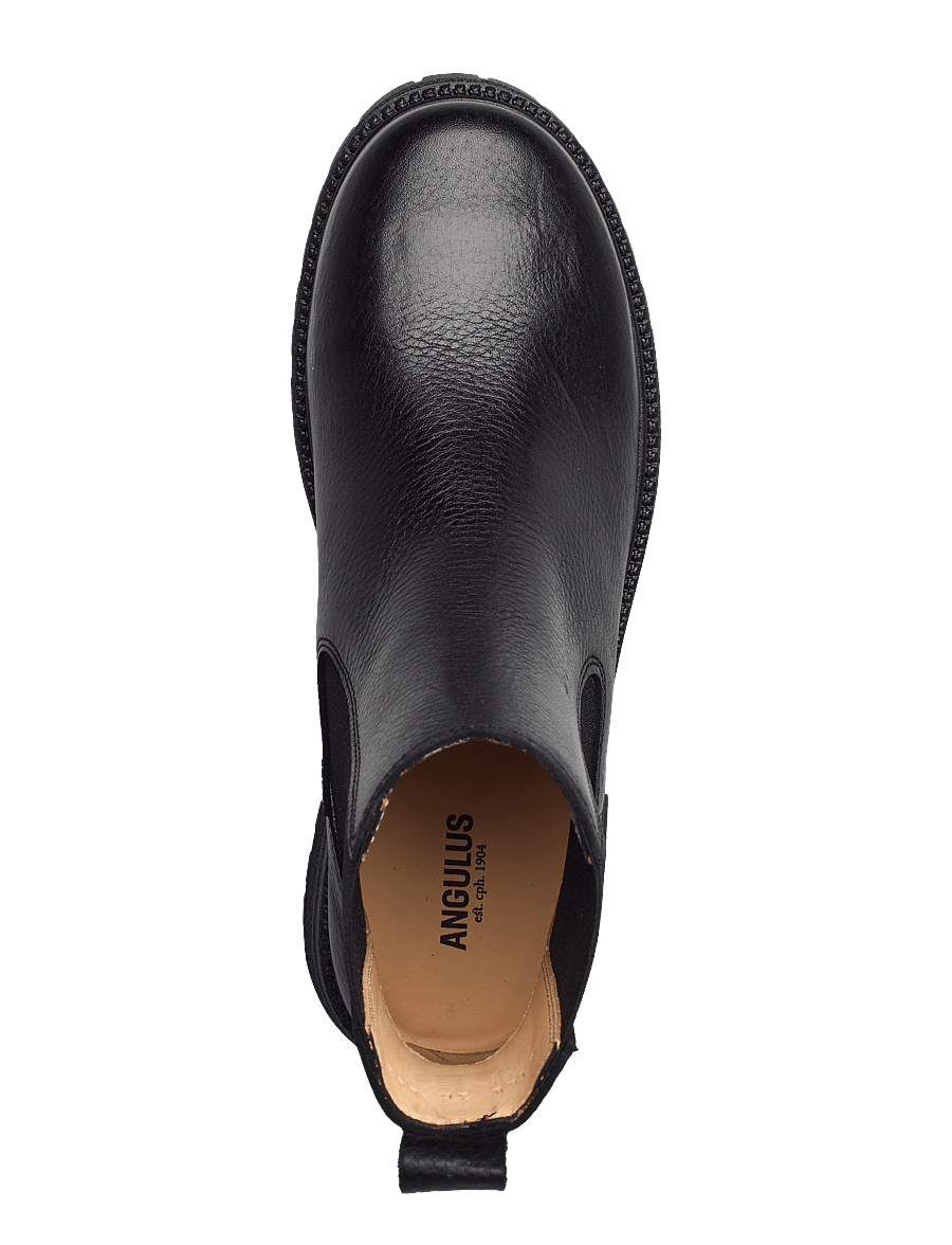 ANGULUS - Booties - flat - with elastic - 1933/001 black/black - 3