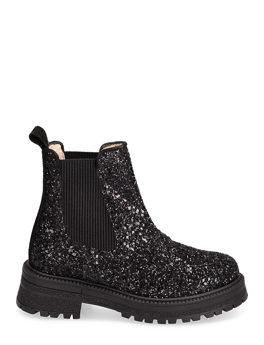 ANGULUS - Booties - flat - with elastic - talvesaapad - 2486/1163/019 black gltiter/bl - 1