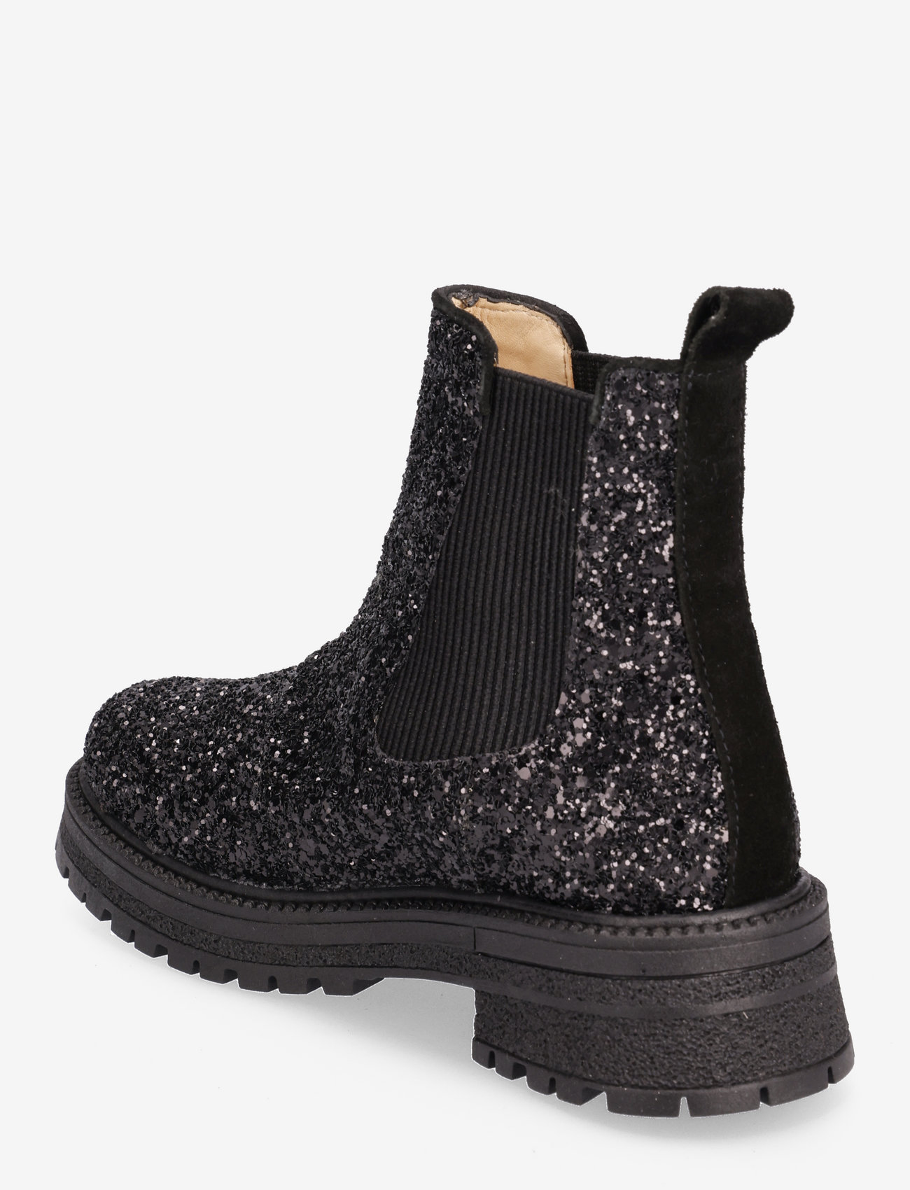 ANGULUS - Booties - flat - with elastic - fall shoes - 2486/1163/019 black gltiter/bl - 2