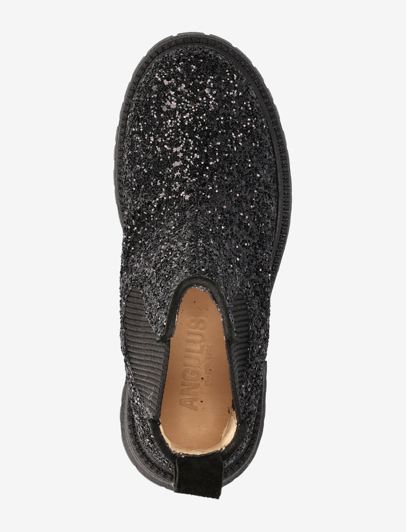 ANGULUS - Booties - flat - with elastic - fall shoes - 2486/1163/019 black gltiter/bl - 3