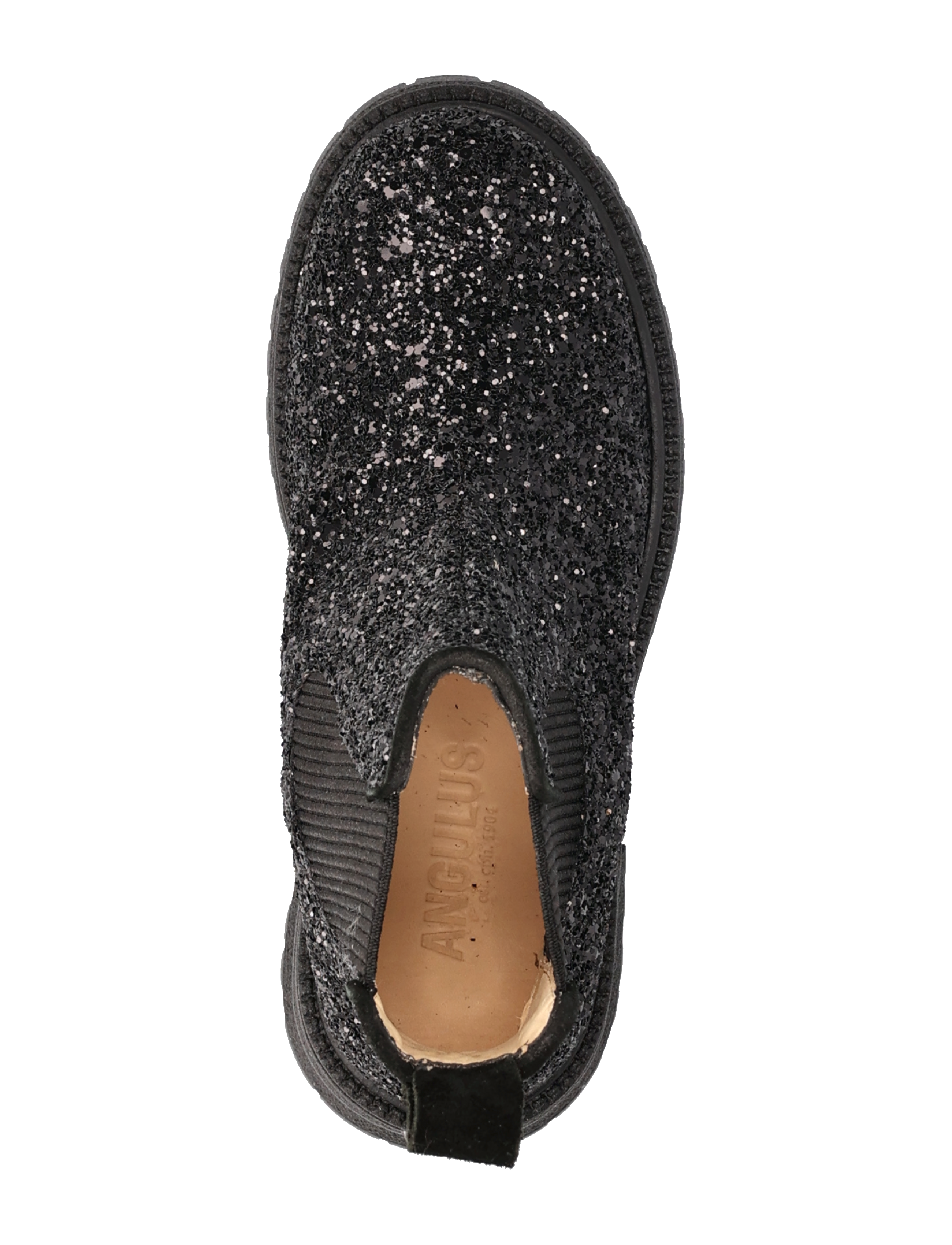 ANGULUS - Booties - flat - with elastic - talvesaapad - 2486/1163/019 black gltiter/bl - 3