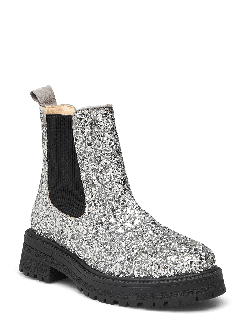ANGULUS - Booties - flat - with elastic - talvesaapad - 2485/3229/019 silver glitter/g - 0