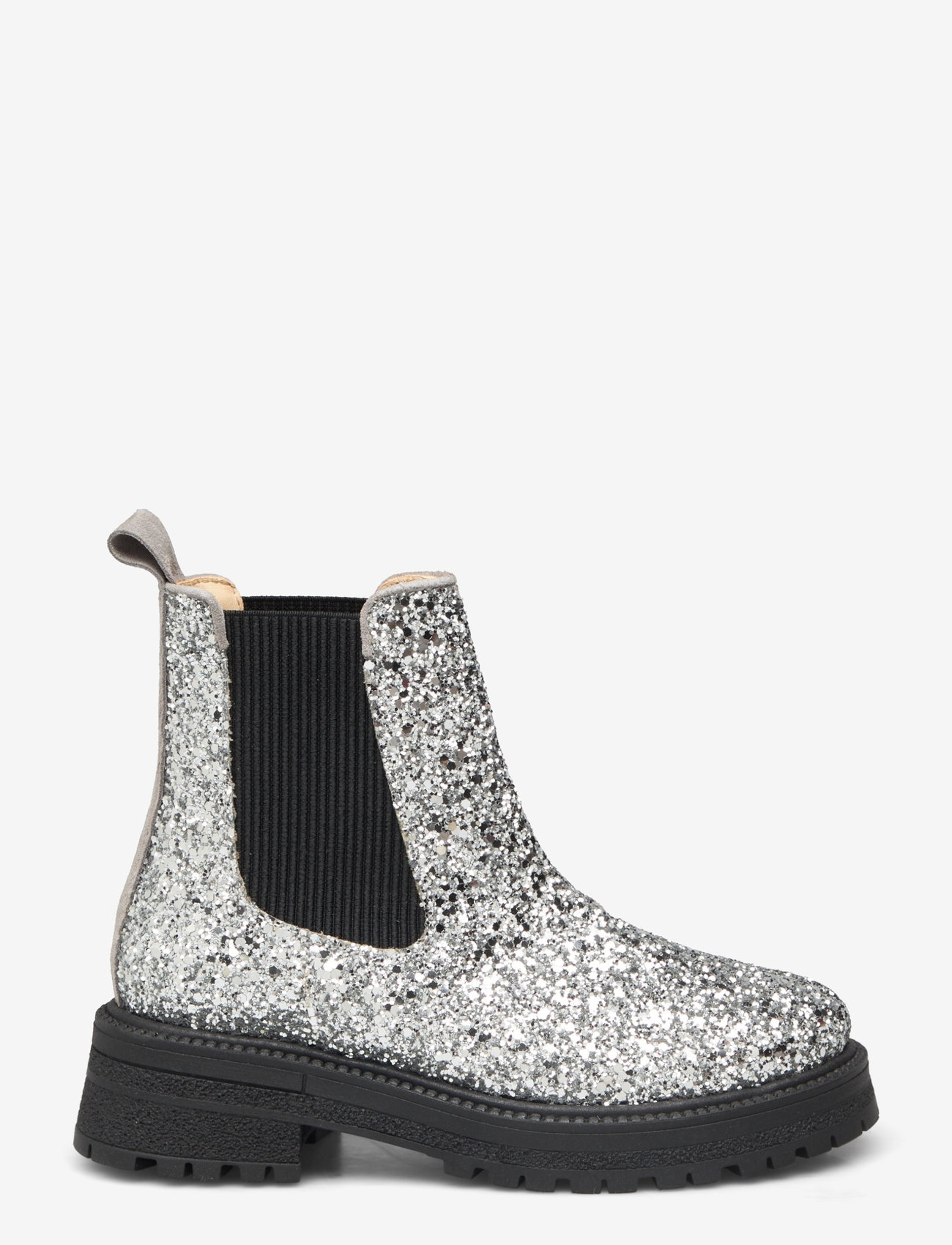 ANGULUS - Booties - flat - with elastic - sko - 2485/3229/019 silver glitter/g - 1