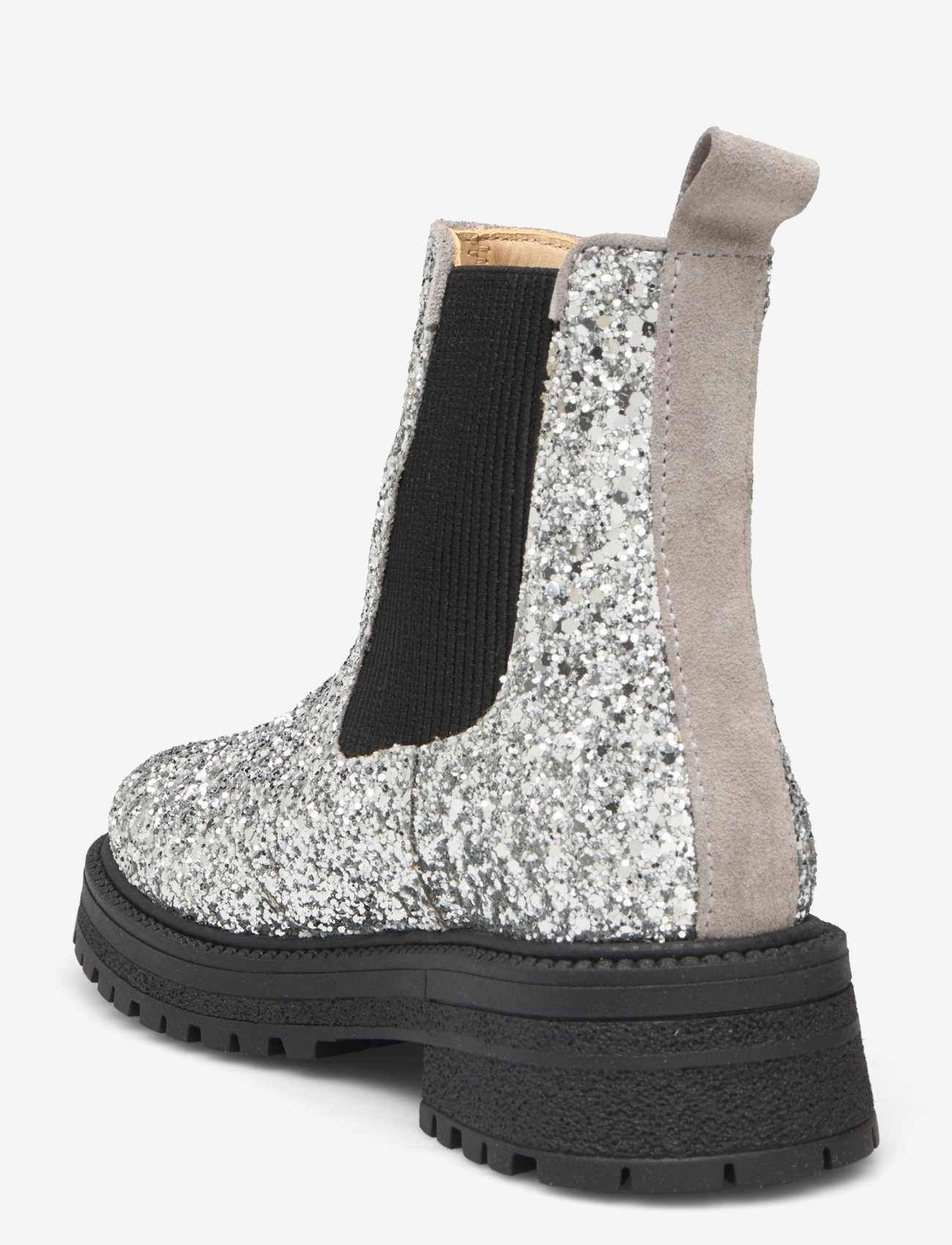 ANGULUS - Booties - flat - with elastic - sko - 2485/3229/019 silver glitter/g - 2