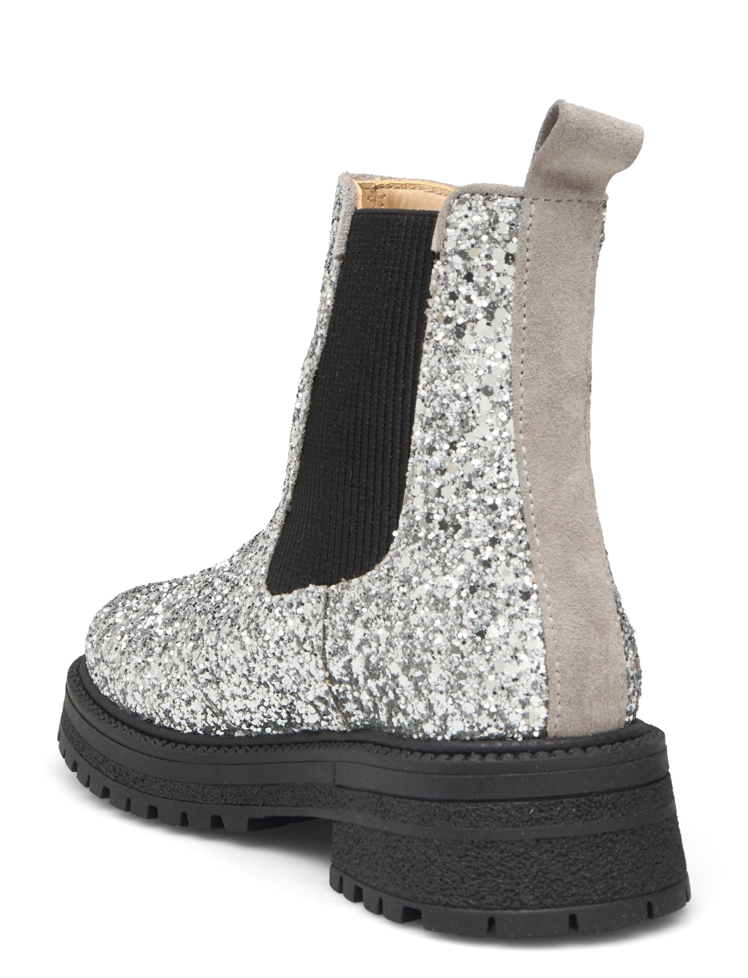 ANGULUS - Booties - flat - with elastic - sügisjalanõud - 2485/3229/019 silver glitter/g - 2