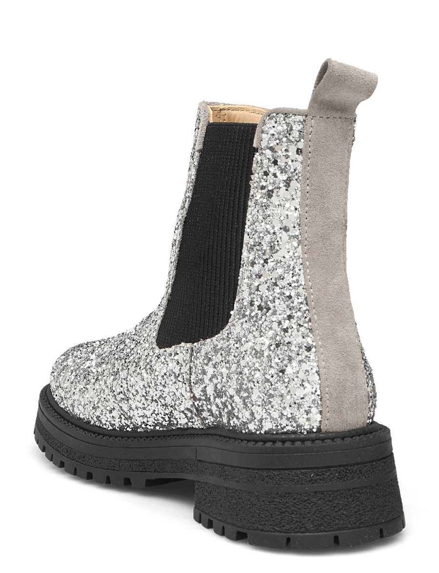 ANGULUS - Booties - flat - with elastic - Žieminiai batai - 2485/3229/019 silver glitter/g - 2