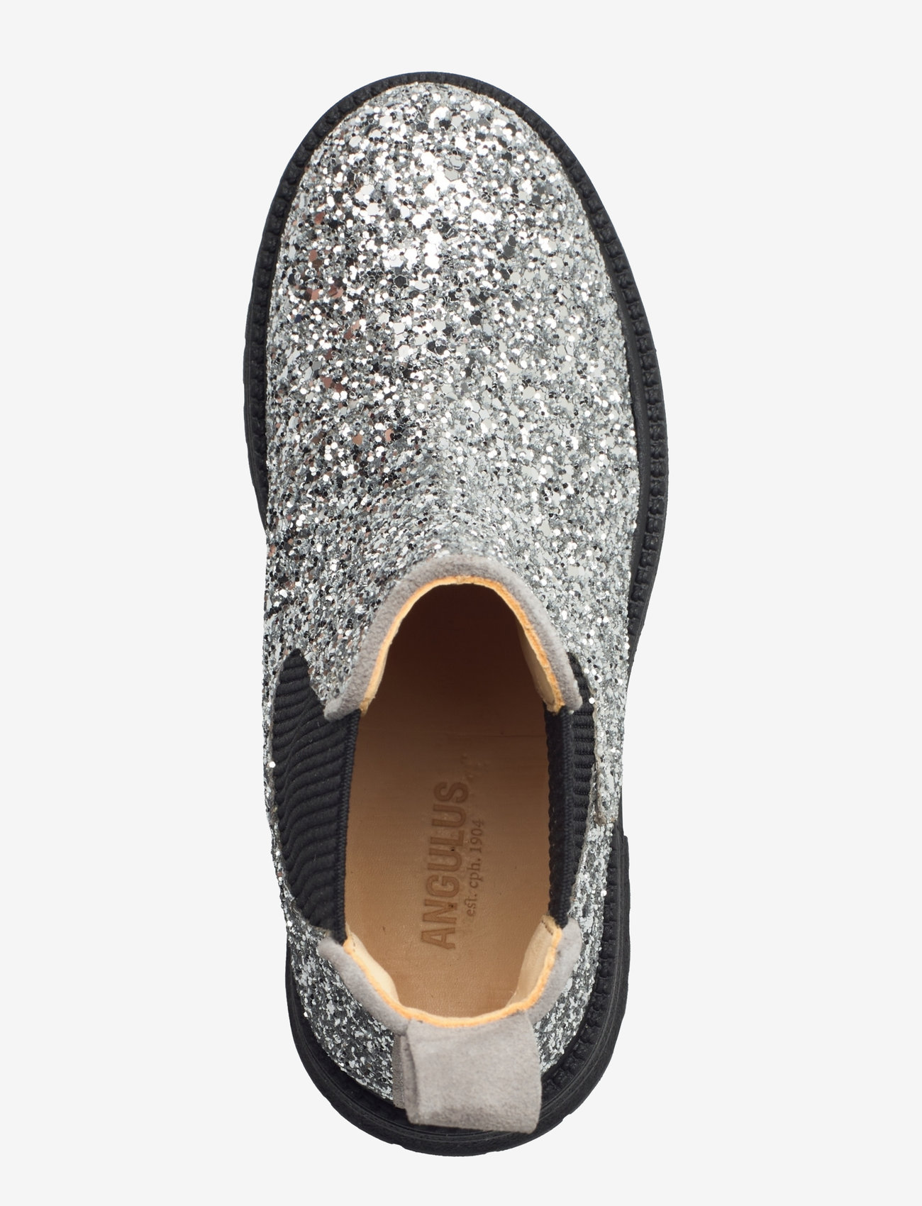 ANGULUS - Booties - flat - with elastic - sko - 2485/3229/019 silver glitter/g - 3