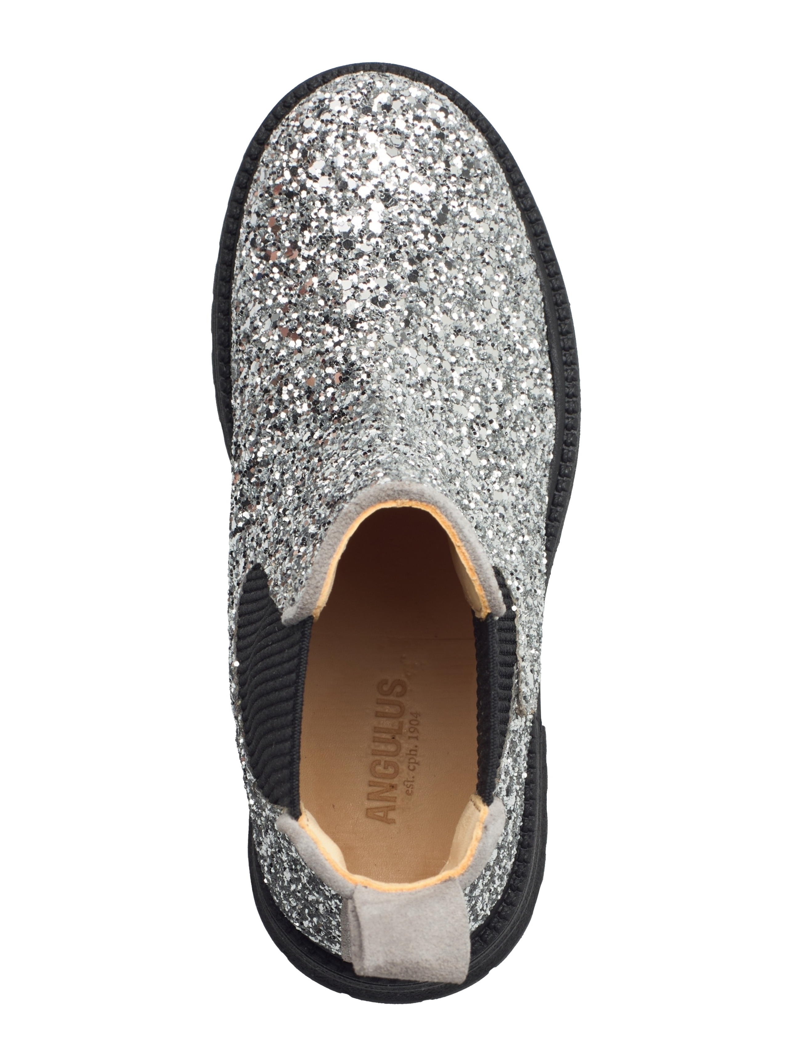 ANGULUS - Booties - flat - with elastic - sügisjalanõud - 2485/3229/019 silver glitter/g - 3