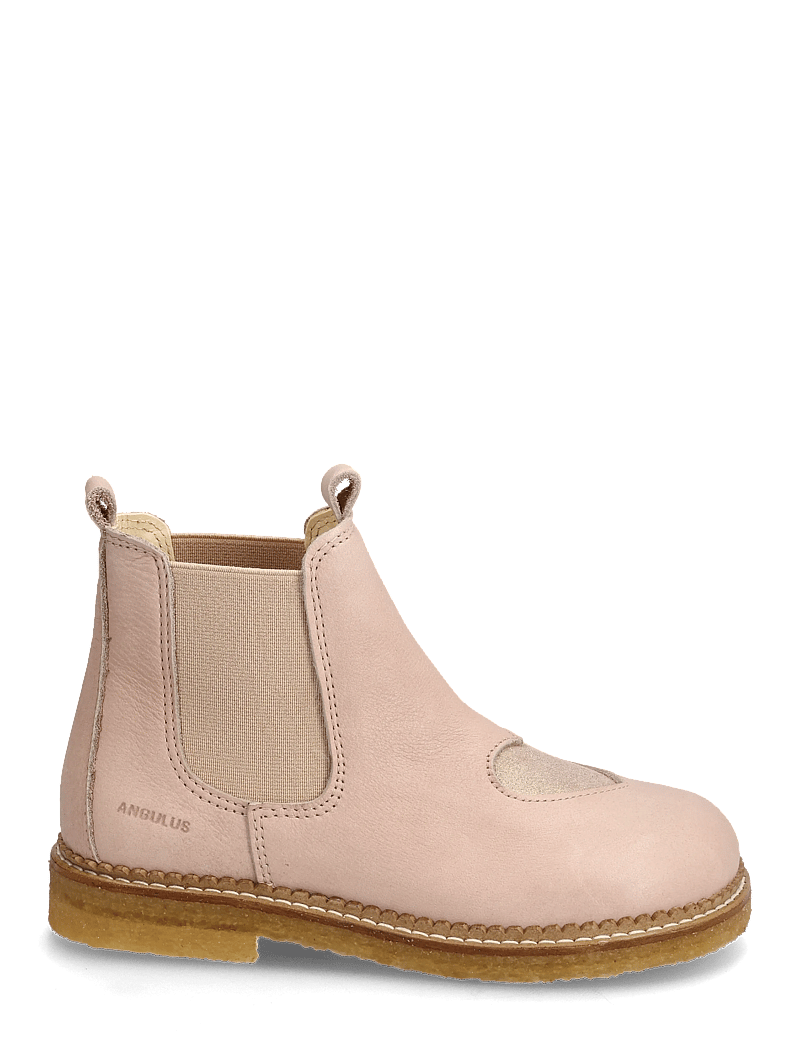 ANGULUS - Booties - flat - with elastic - skor - 3203/4018/077 rose/rose glitte - 1