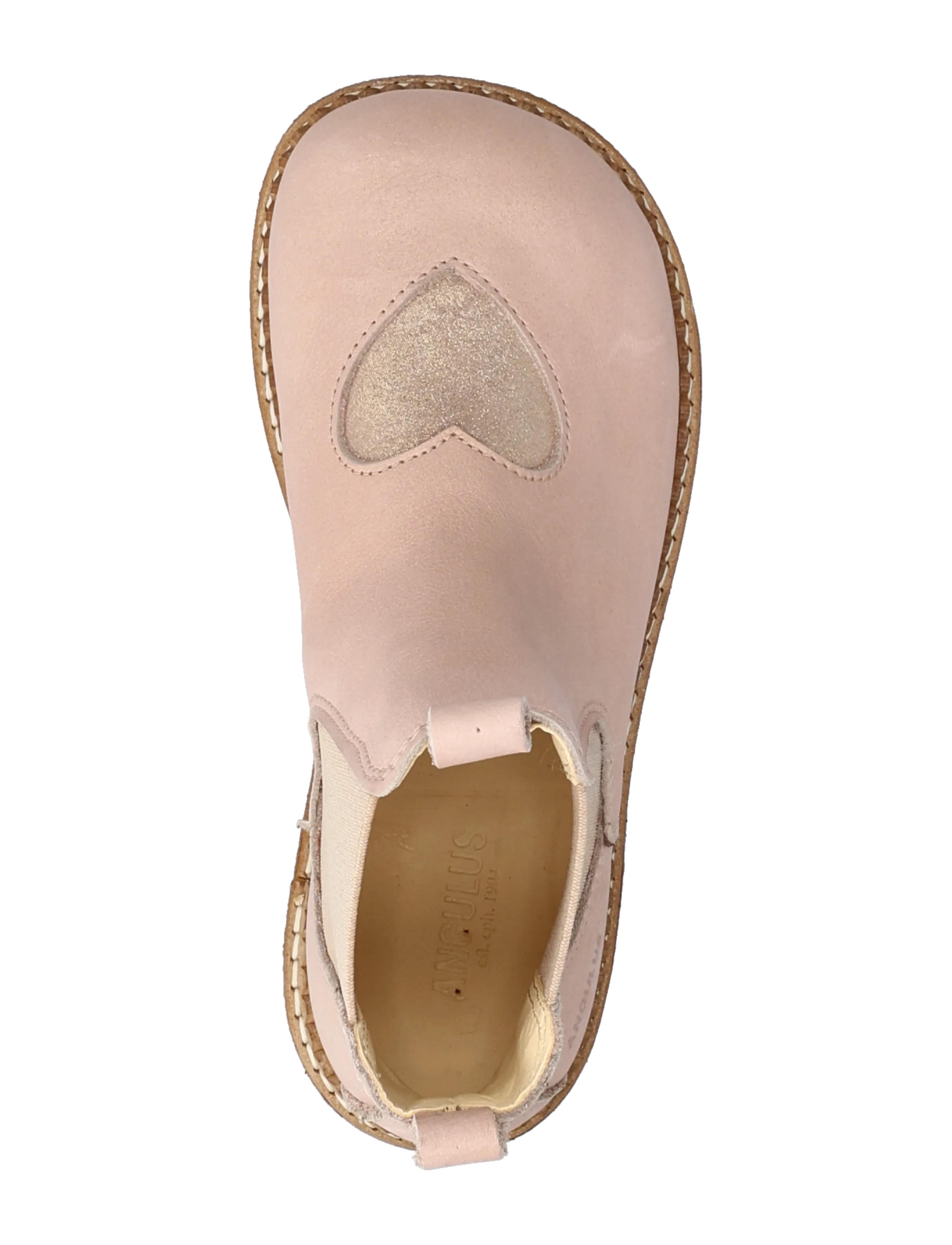 ANGULUS - Booties - flat - with elastic - herbstschuhe - 3203/4018/077 rose/rose glitte - 3