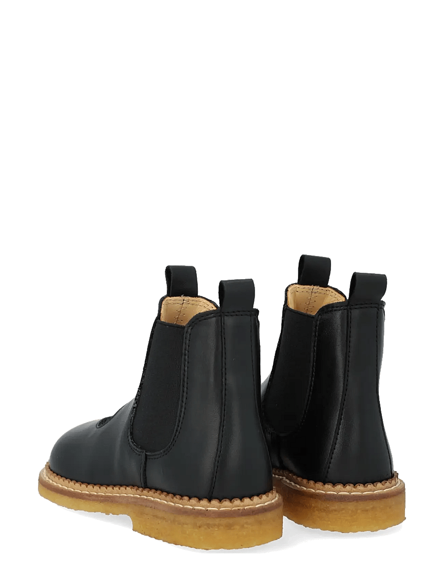 ANGULUS - Booties - flat - with elastic - schuhe - 1604/2486/001 black/black glit - 2