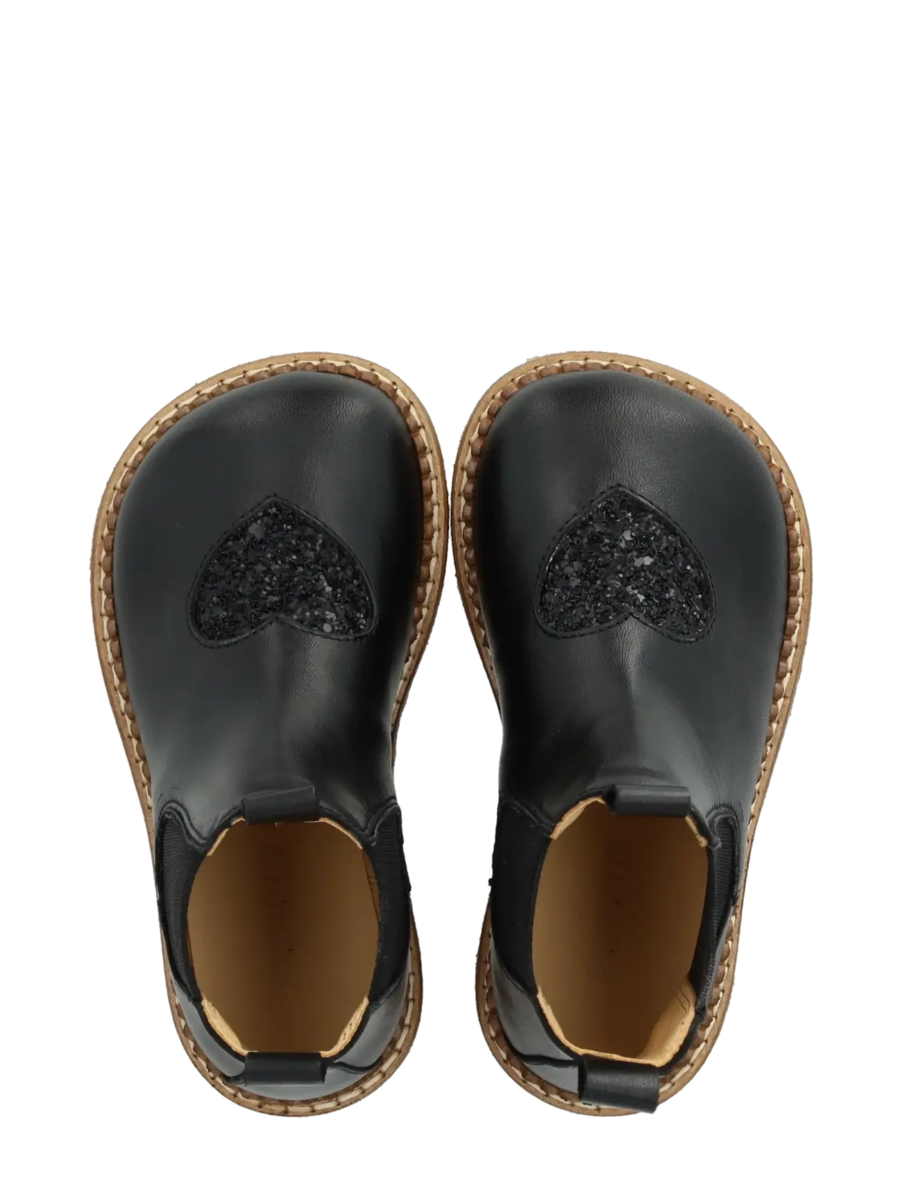 ANGULUS - Booties - flat - with elastic - schuhe - 1604/2486/001 black/black glit - 3