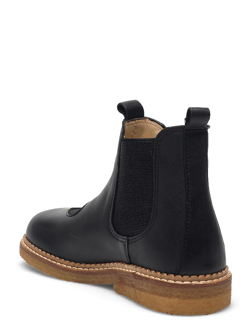 ANGULUS - Booties - flat - with elastic - skor - 1605/3605/071 black/black glit - 2