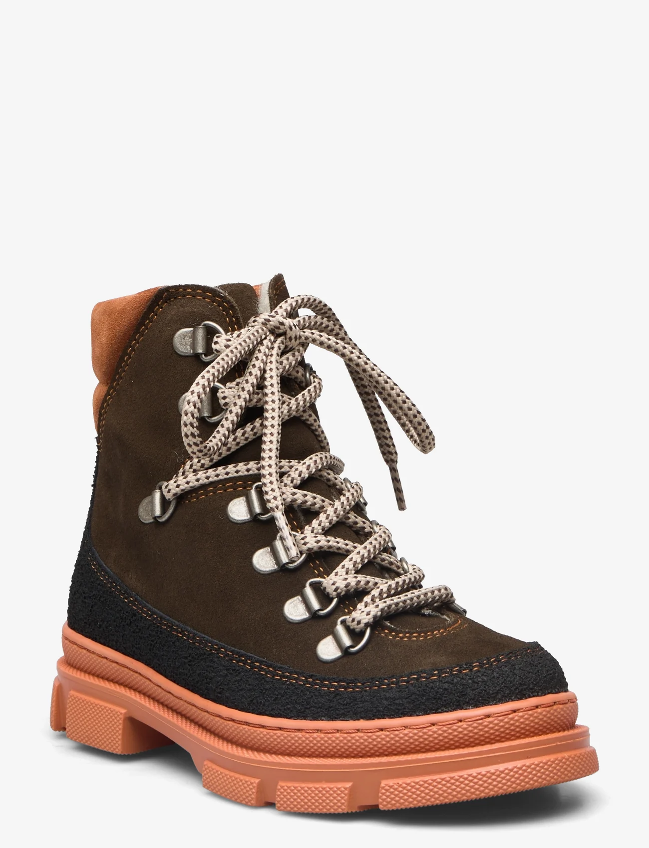 ANGULUS - Boots - flat - with laces - bērniem - 1321/2214/1754 black/dark gree - 0