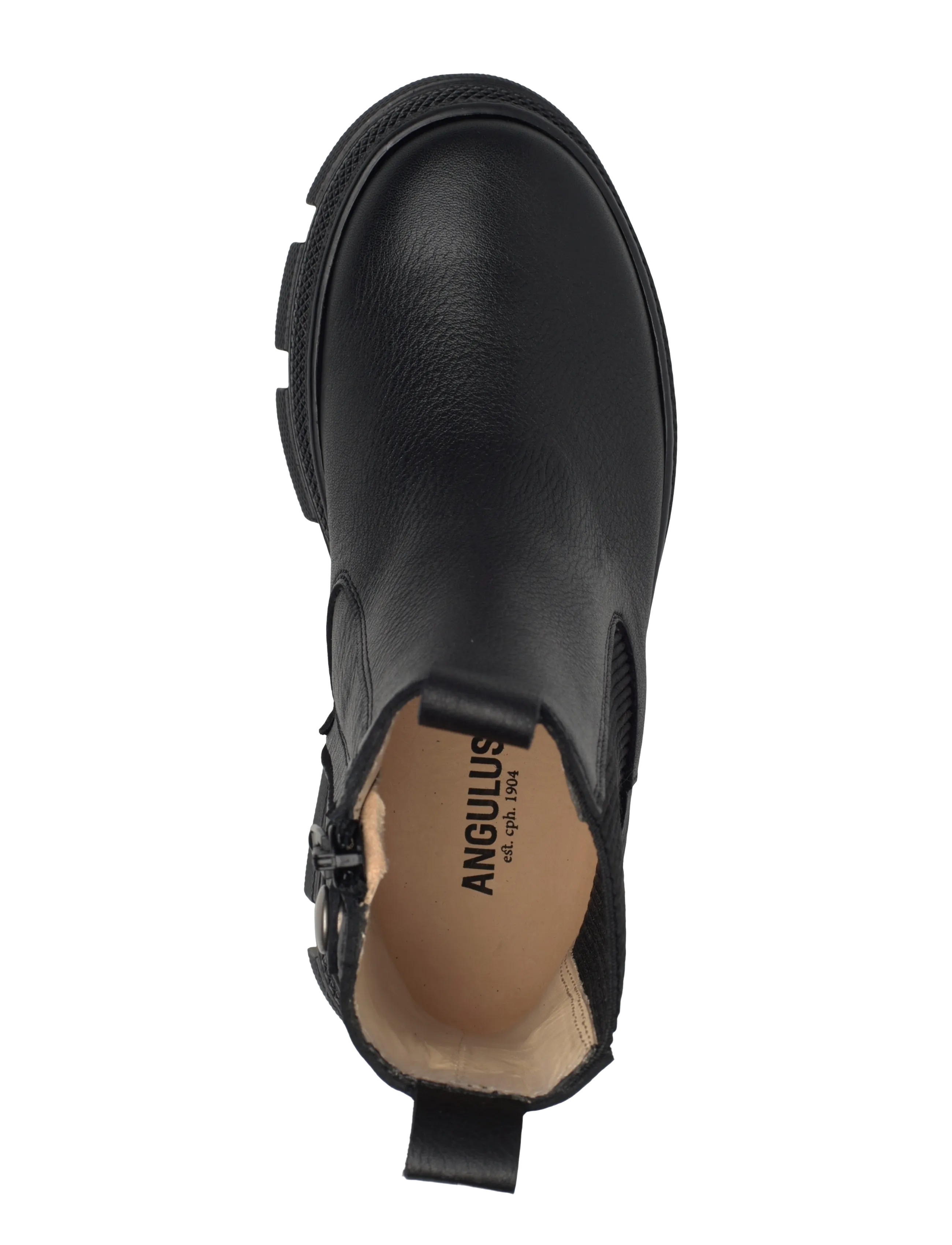 ANGULUS - Booties - flat - with elastic - efterårssko - 1933/019 black/black - 3