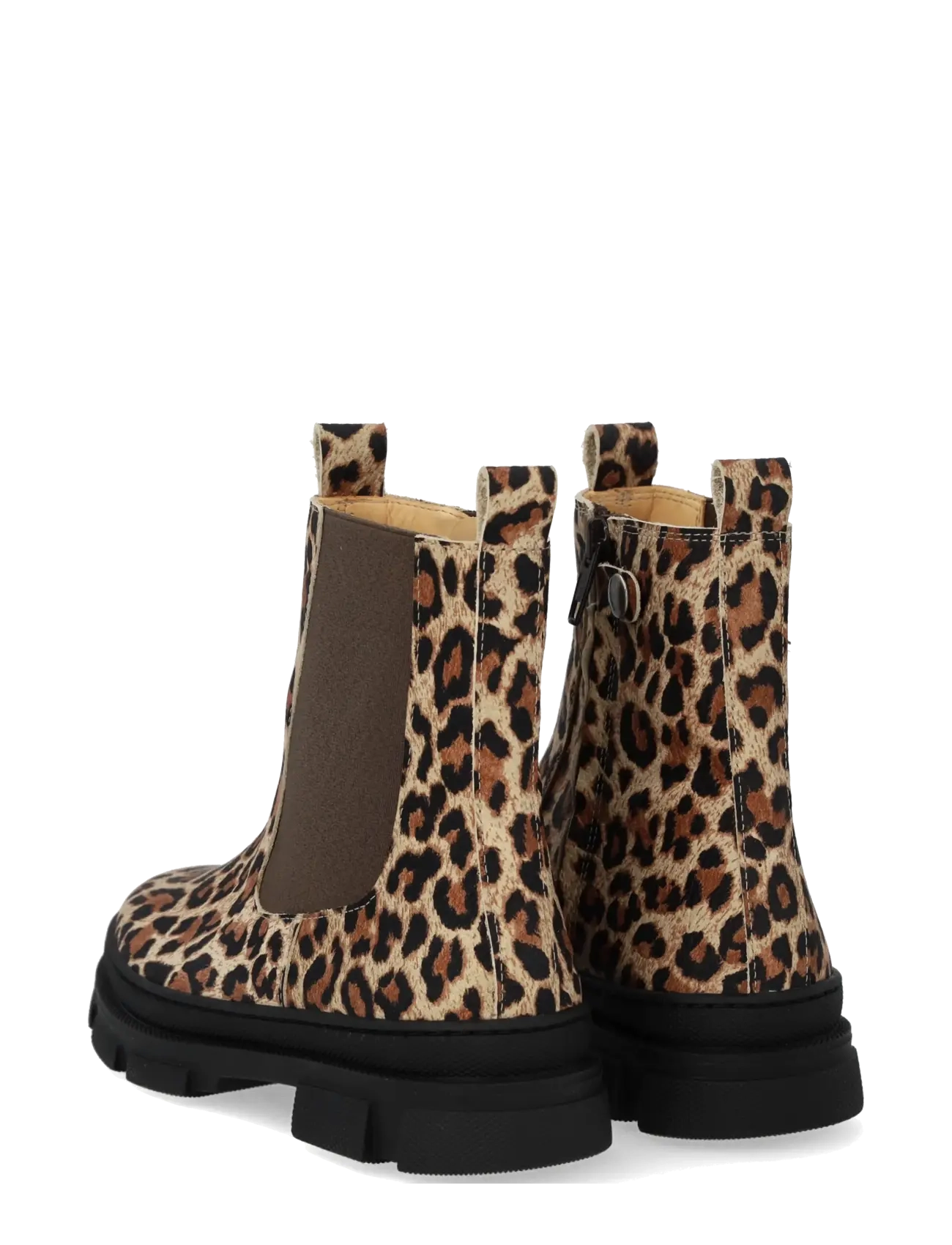ANGULUS - Booties - flat - with elastic - kingad - 4020/003 beige leo/brown elast - 2