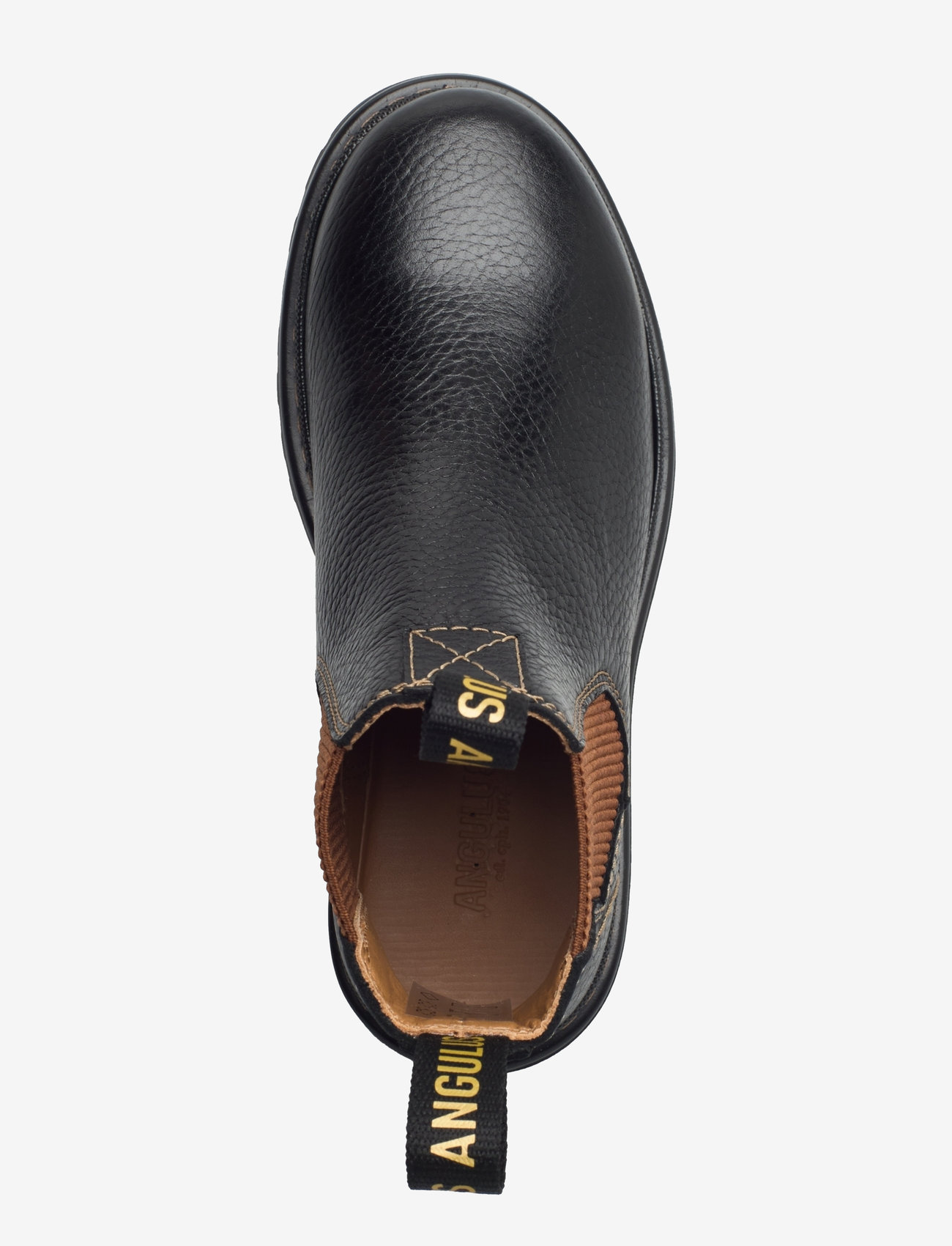 ANGULUS - Booties - flat - with elastic - 2504/040 black/cognac - 3