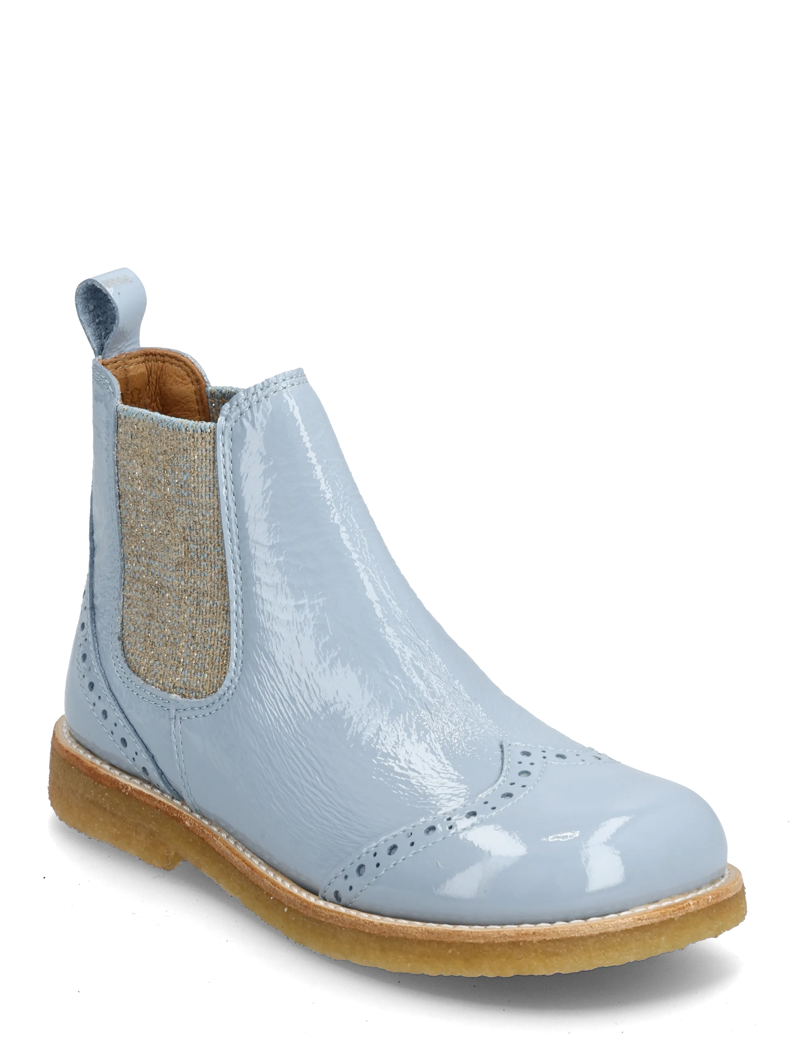 ANGULUS Booties - flat - with elastic - Nyheder - 1331/049 SKY BLUE/BLUE GLITTER / blue