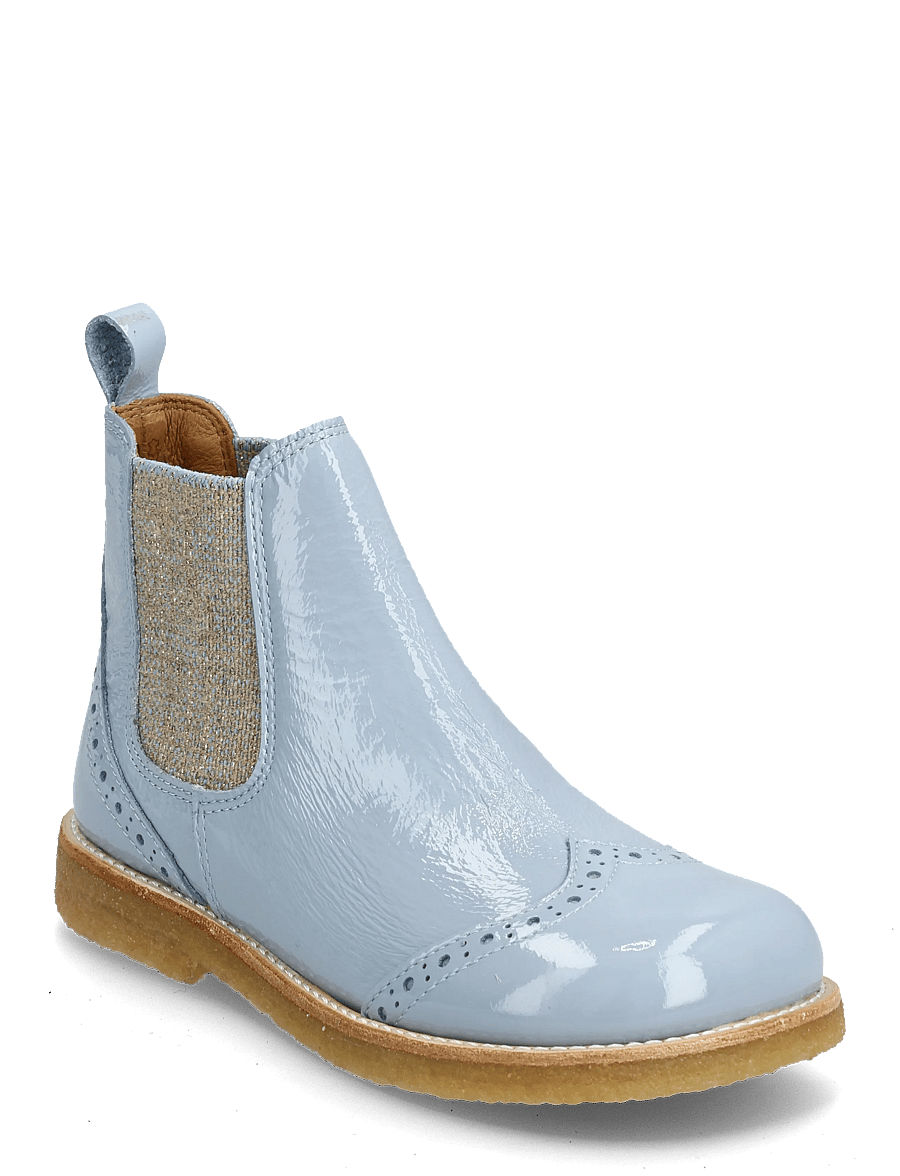 ANGULUS - Booties - flat - with elastic - skor - 1331/049 sky blue/blue glitter - 0