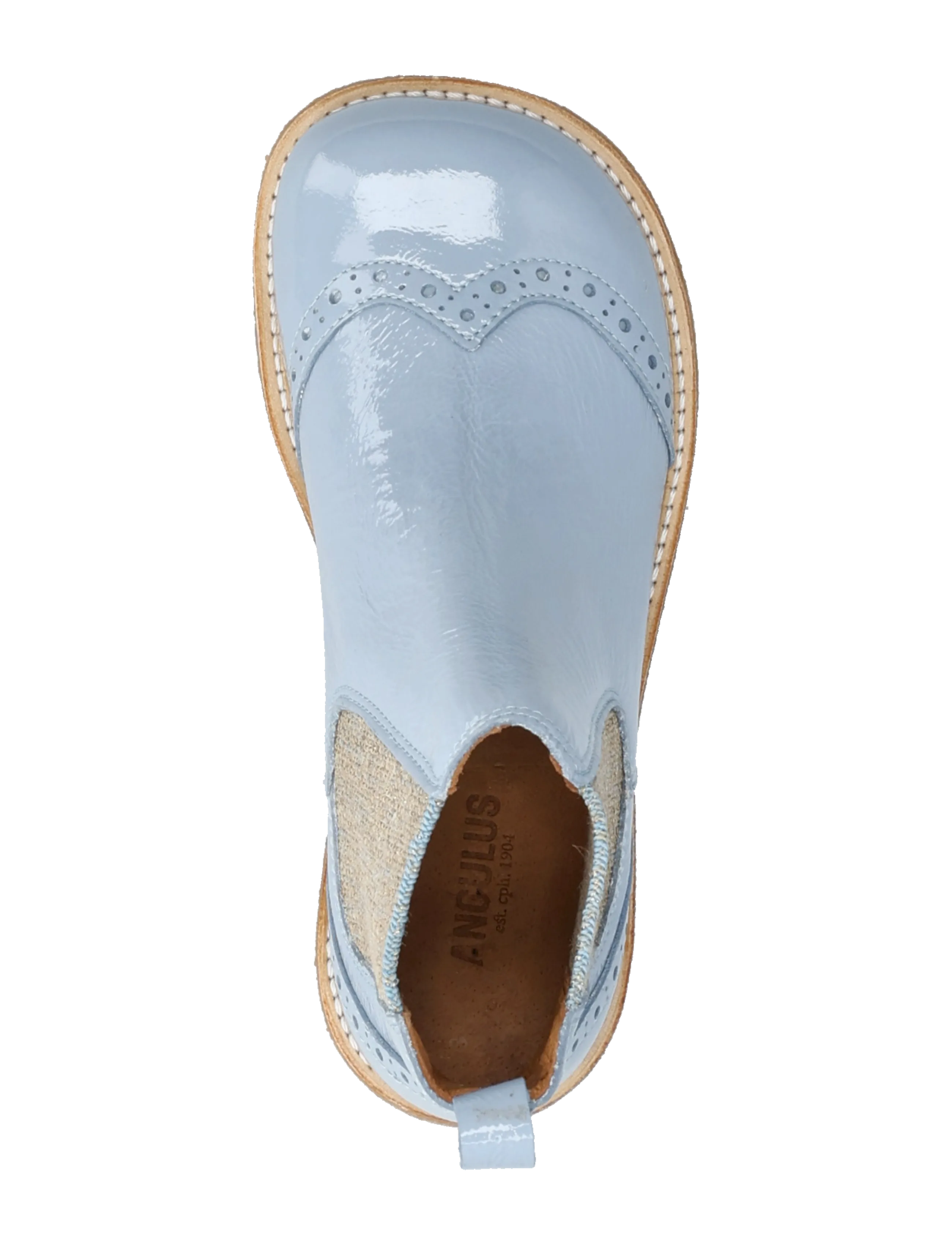 ANGULUS - Booties - flat - with elastic - skor - 1331/049 sky blue/blue glitter - 3