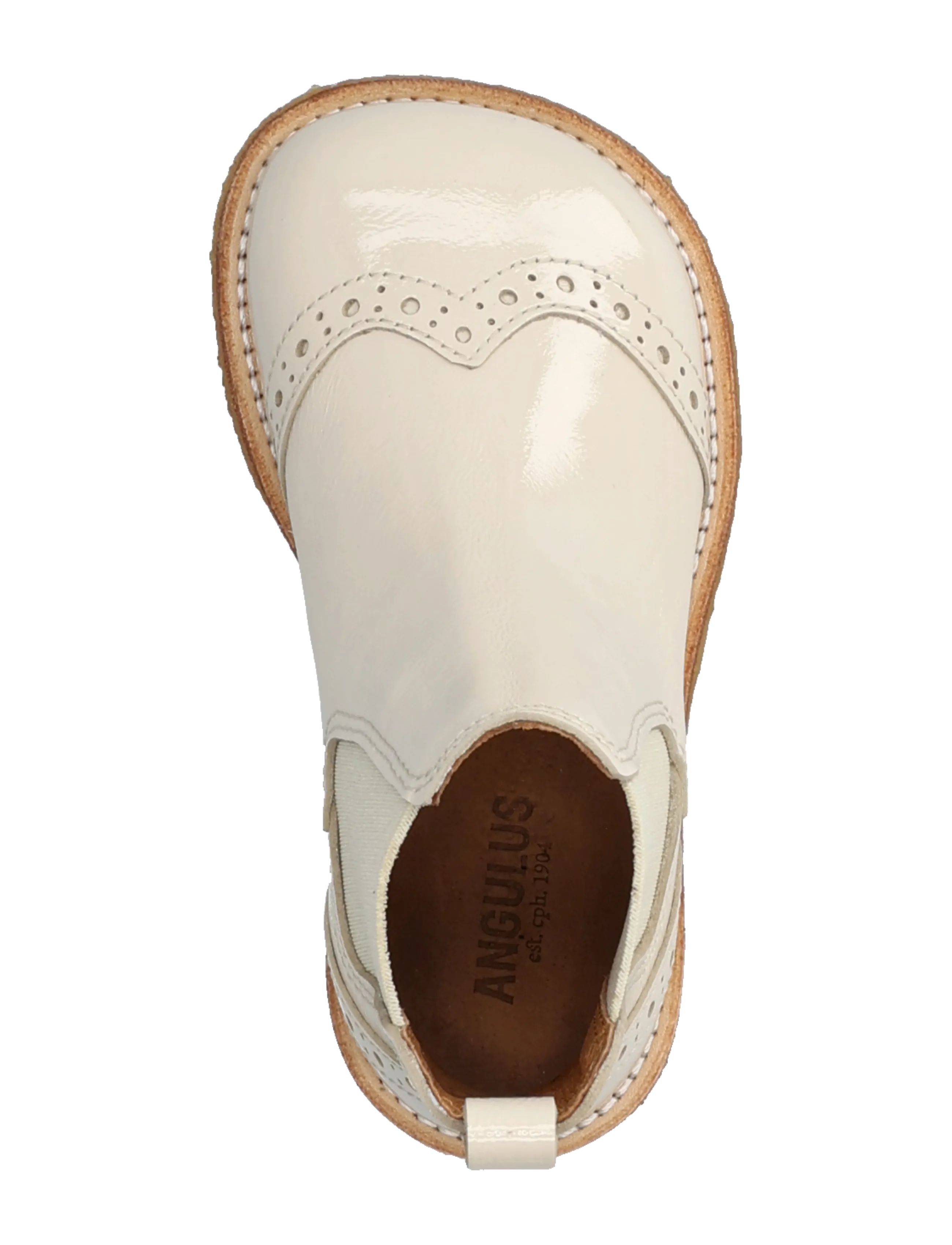 ANGULUS - Booties - flat - with elastic - skor - 3285/017 buttermilk/cream elas - 3