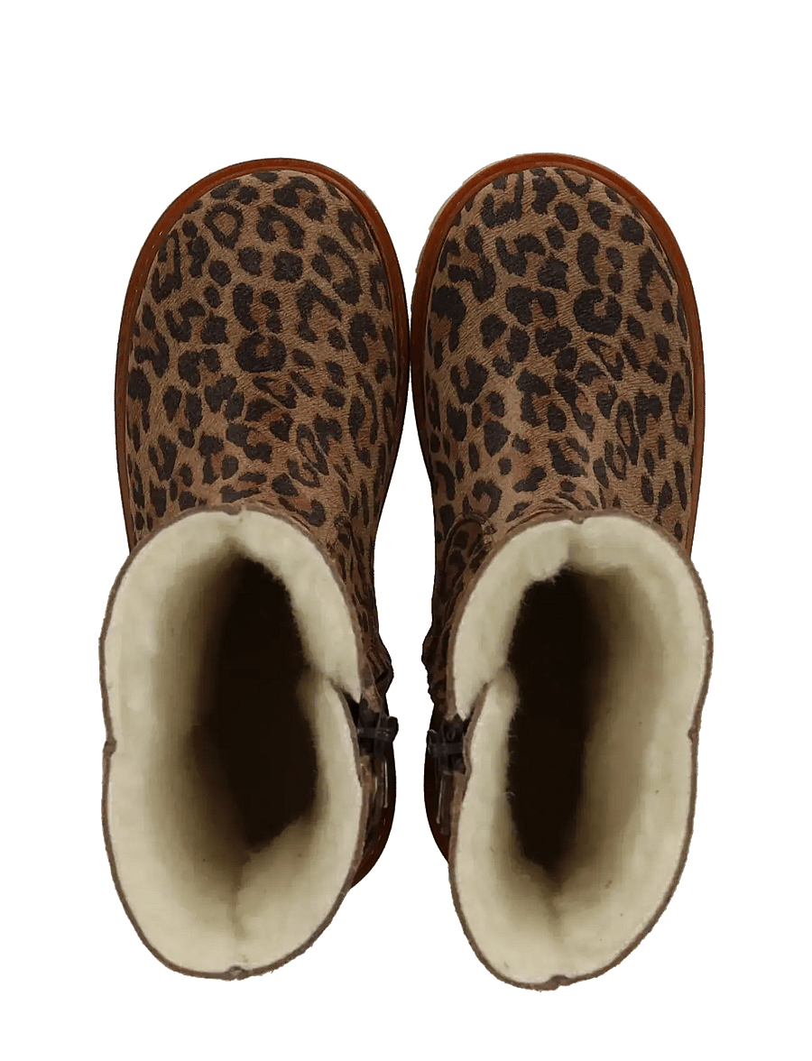 ANGULUS - Boots - flat - with lace and zip - talvesaapad - 3903 leopard - 3