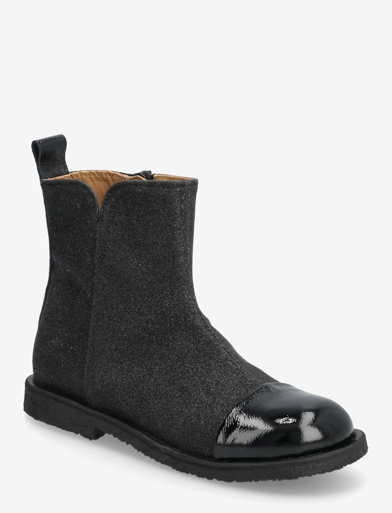 ANGULUS - Booties - flat - with zipper - sügisjalanõud - 1310/3605 black/black fine gli - 0