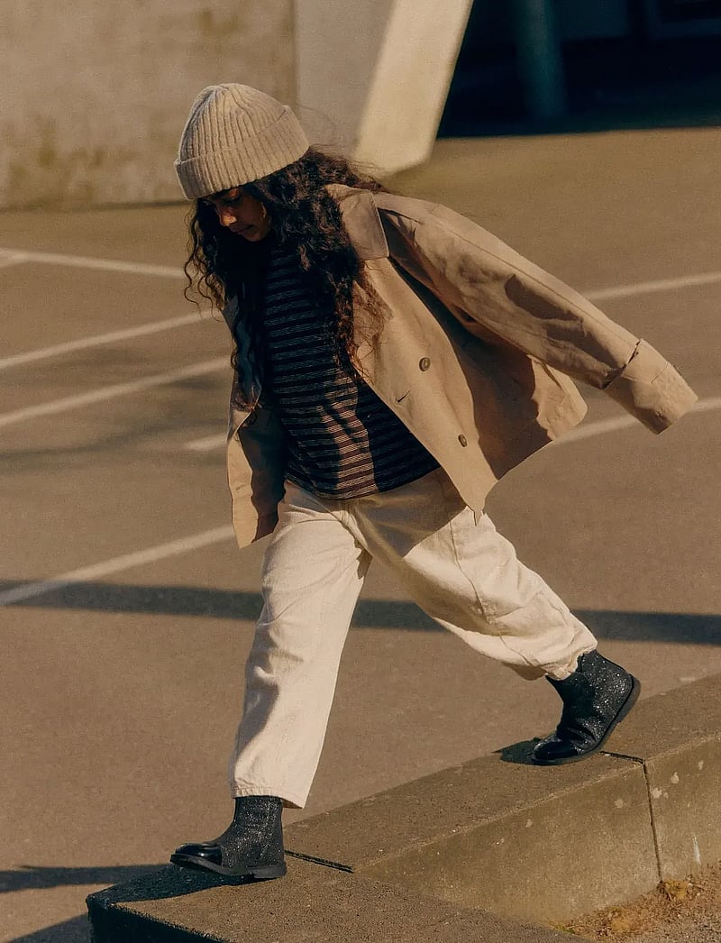 ANGULUS - Booties - flat - with zipper - sko - 1310/3605 black/black fine gli - 0