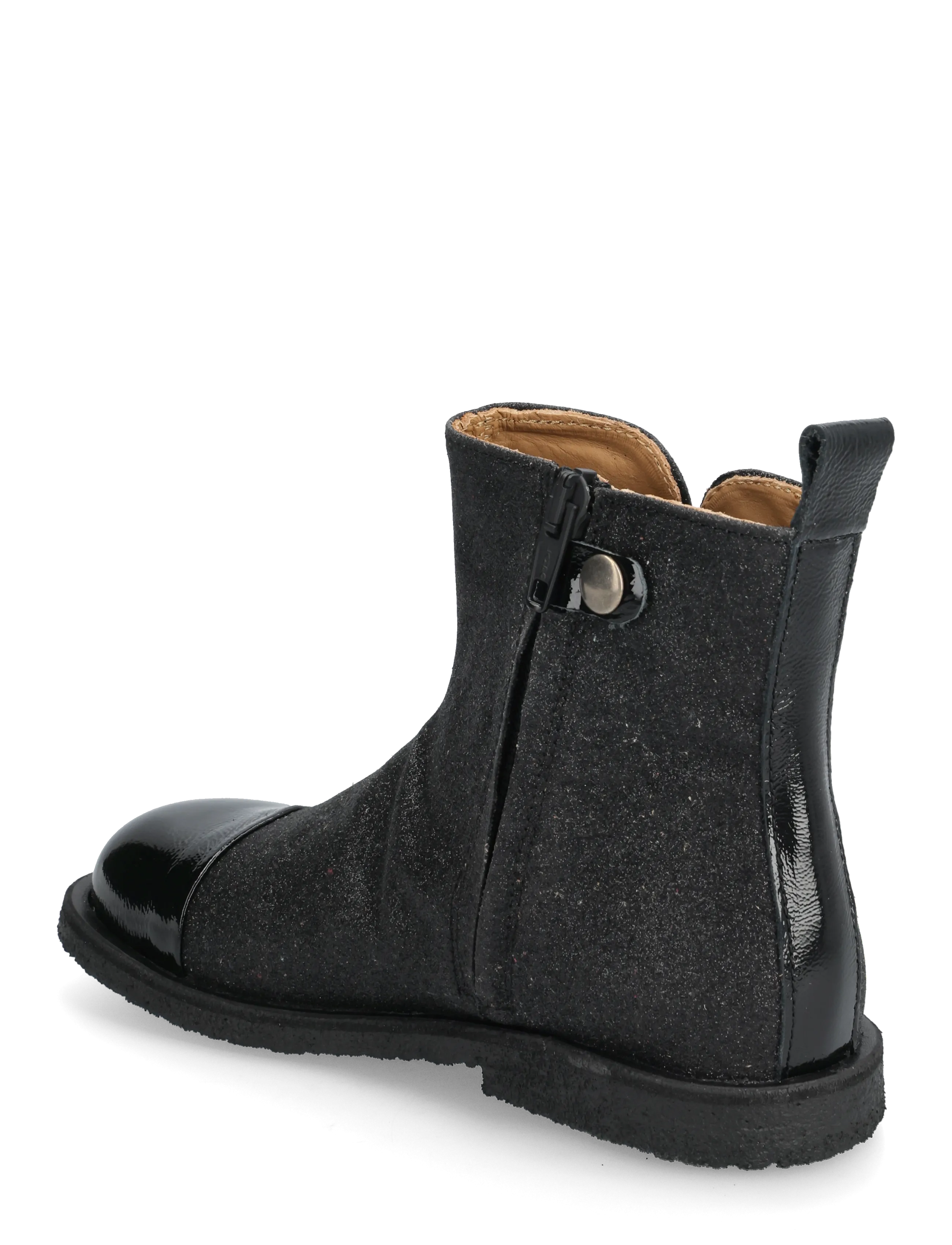 ANGULUS - Booties - flat - with zipper - schuhe - 1310/3605 black/black fine gli - 3