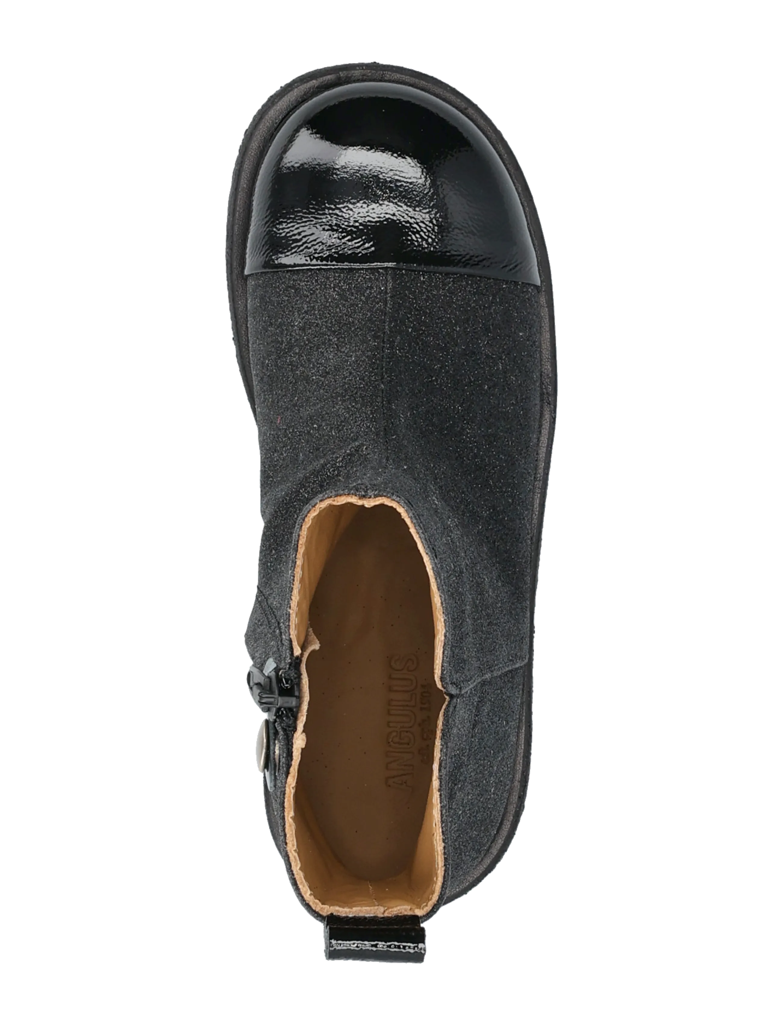ANGULUS - Booties - flat - with zipper - schuhe - 1310/3605 black/black fine gli - 4