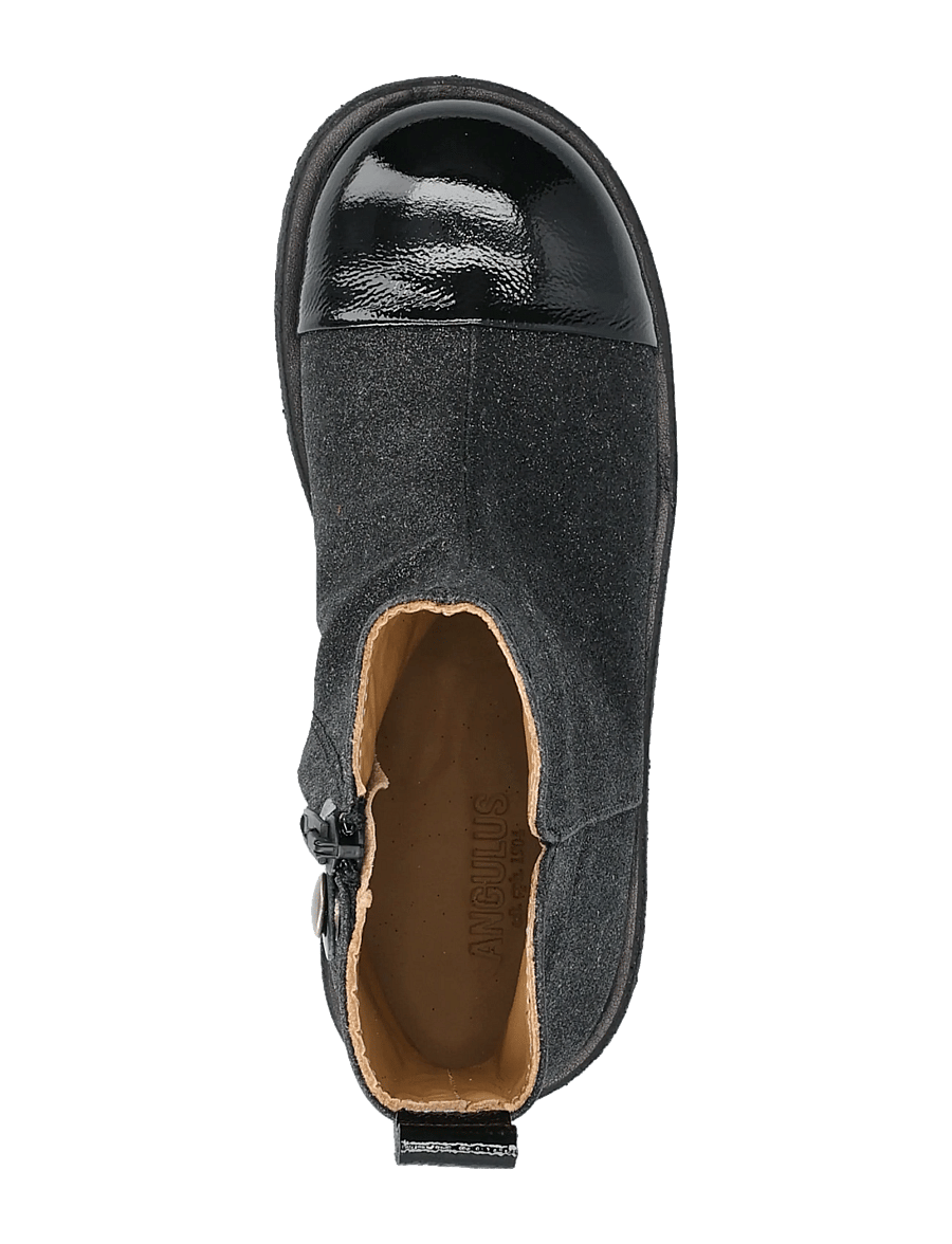 ANGULUS - Booties - flat - with zipper - schuhe - 1310/3605 black/black fine gli - 4