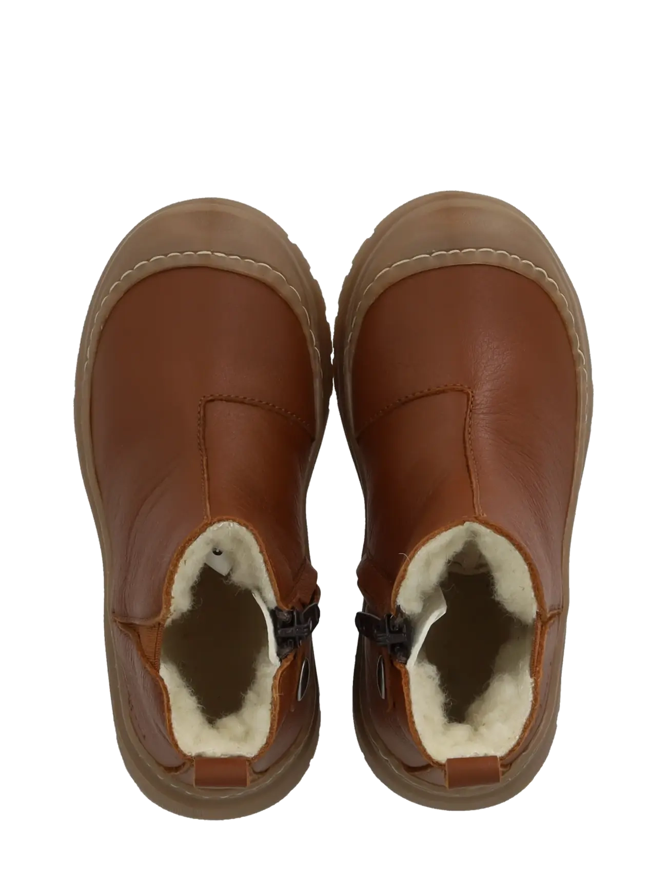 ANGULUS - Boots - flat - with zipper - talvesaapad - 3260/060 cognac/cognac elastic - 3